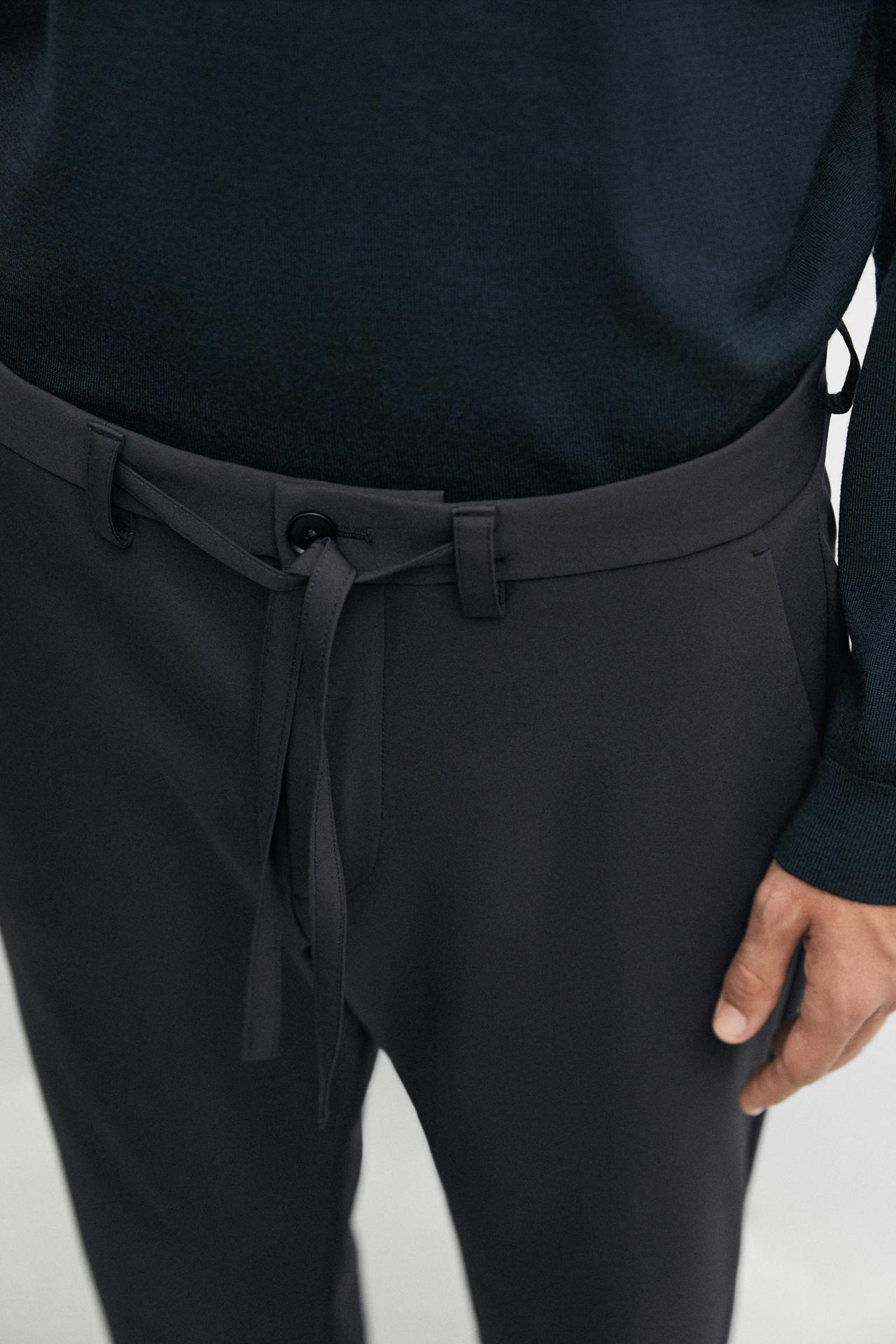 Regular-fit technical trousers — NAVY BLUE