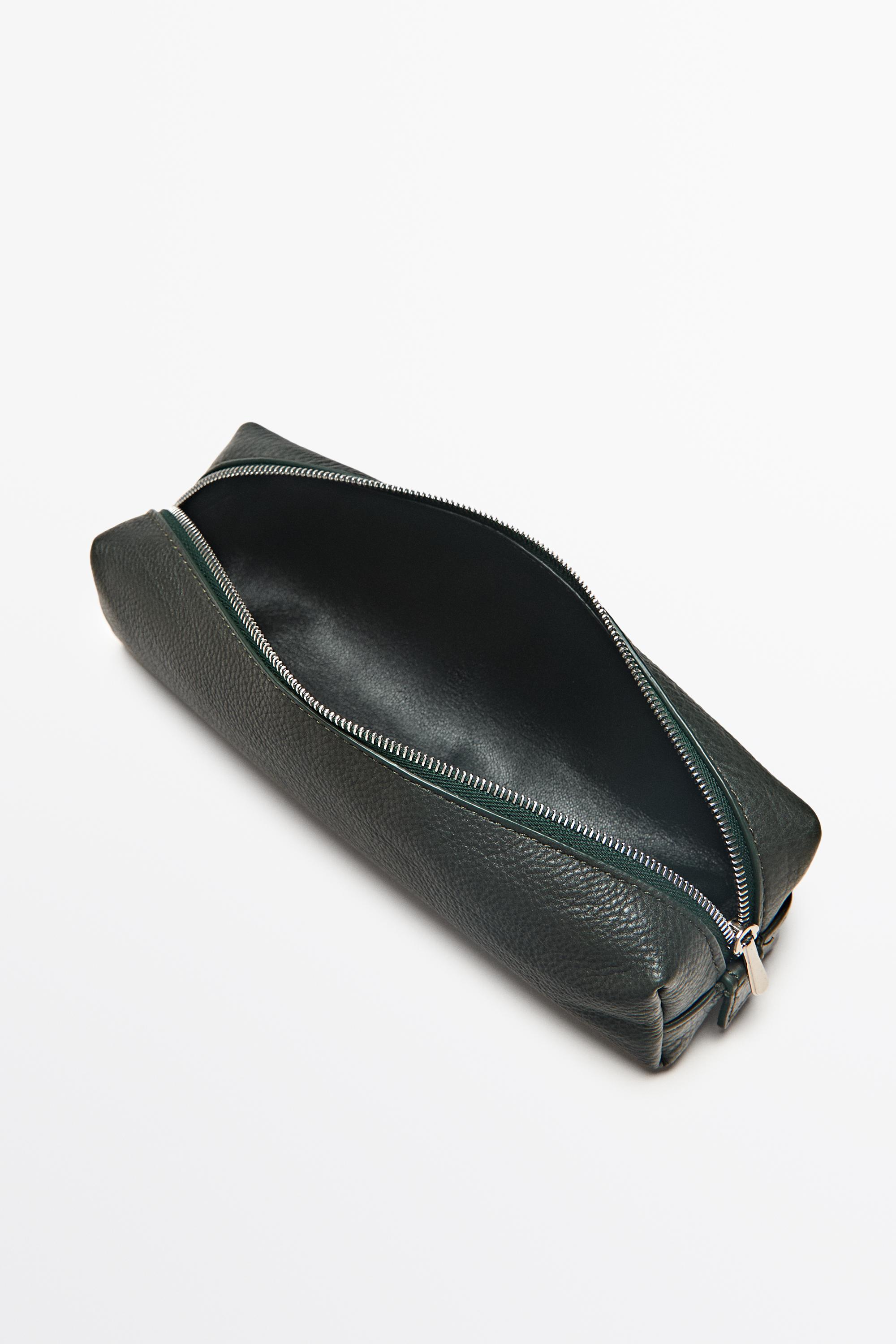 Estuche cremallera piel napa