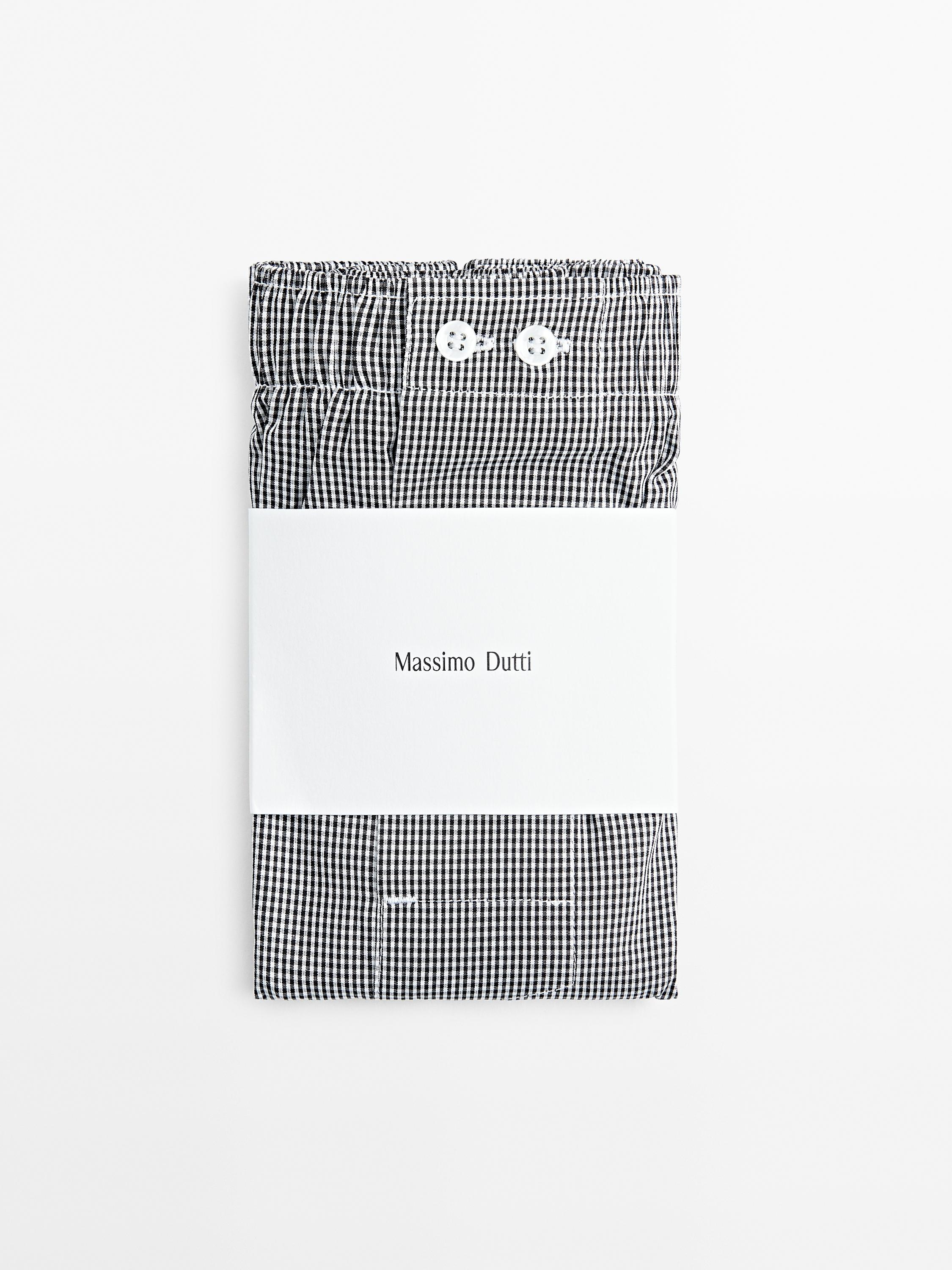 100% cotton mini check boxers