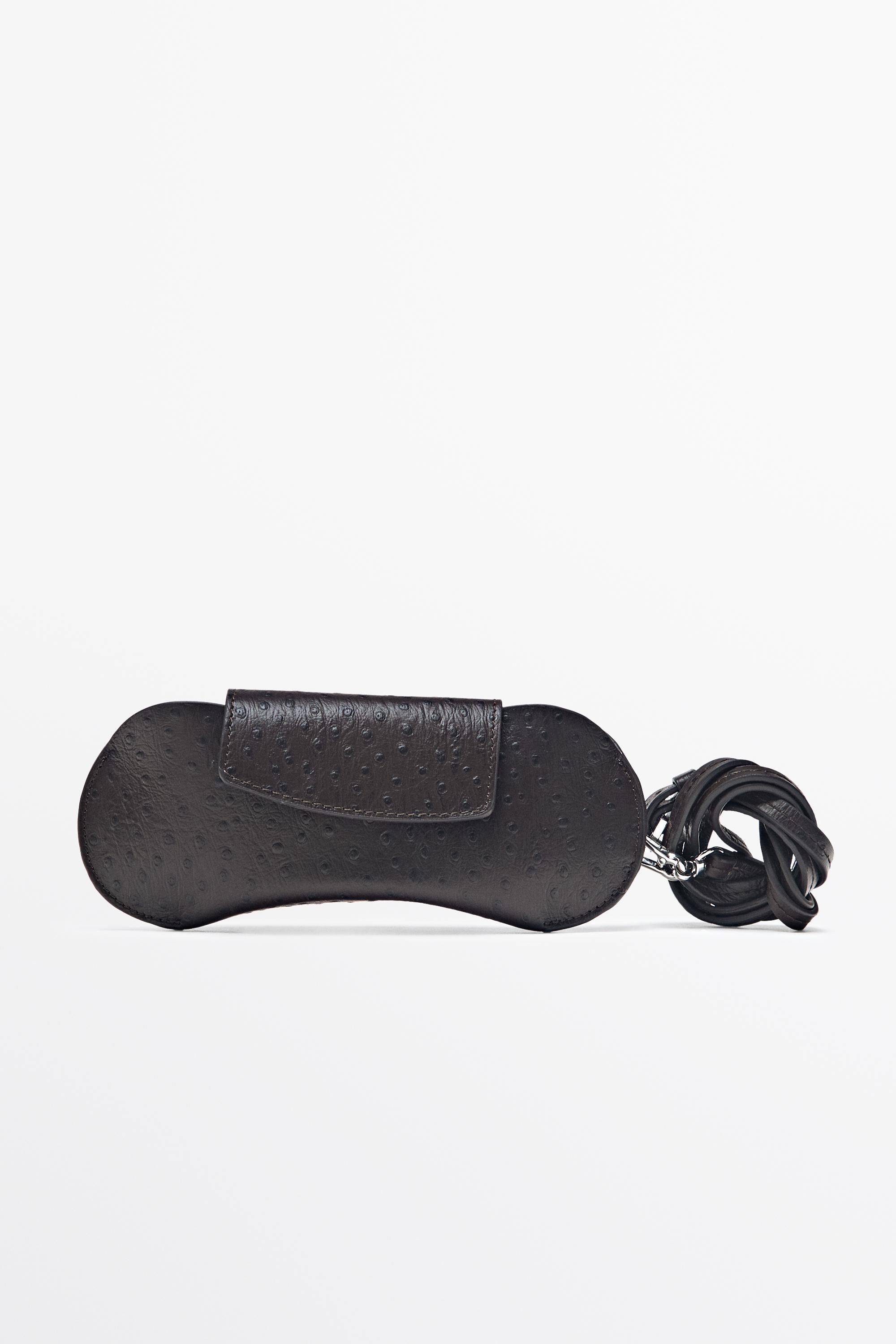 Textured nappa leather glasses case