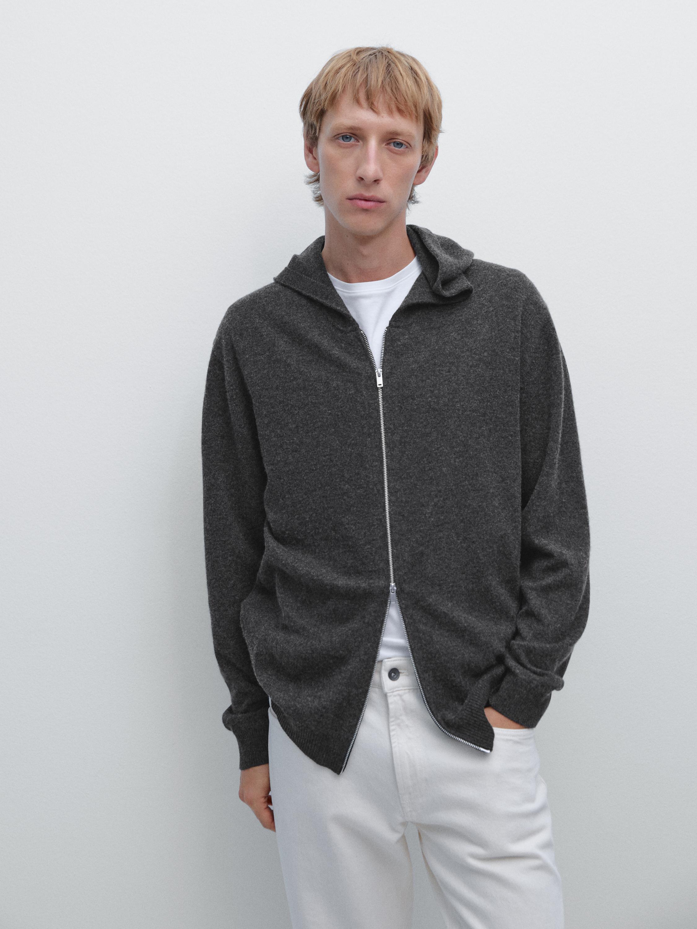 집업 니트 가디건 후드 디테일