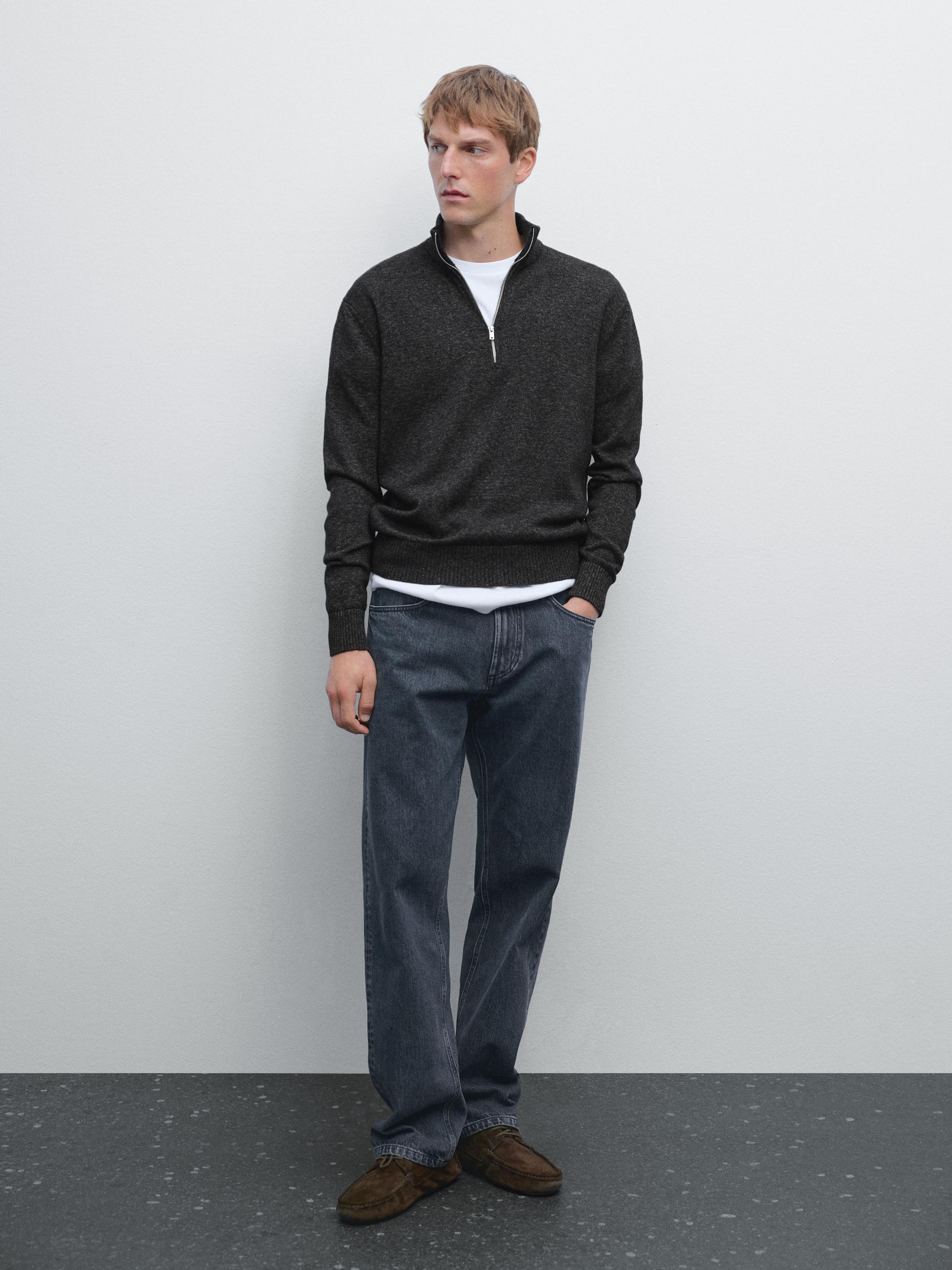 Pull en maille à col camionneur