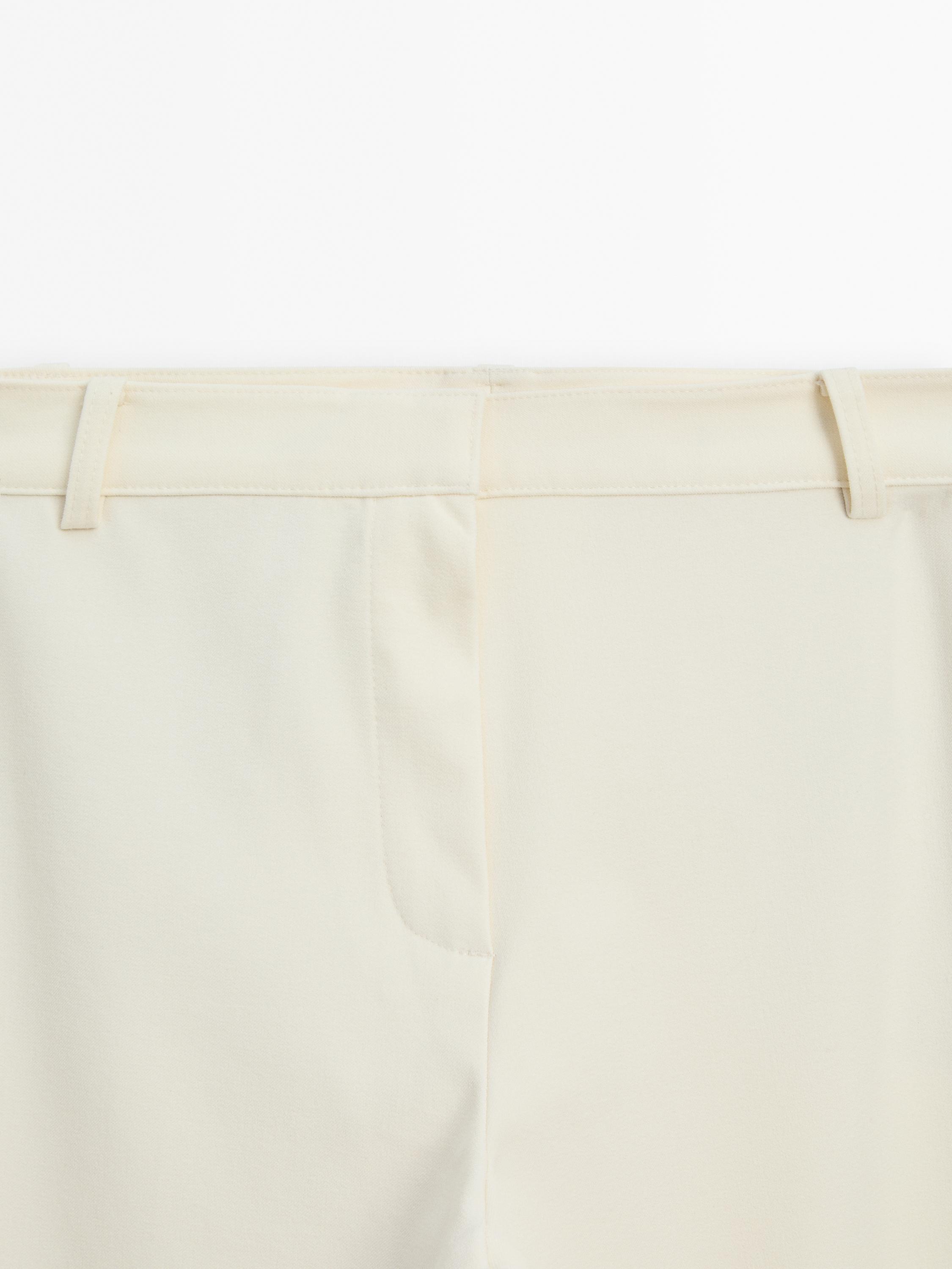 Straight-leg technical fabric trousers