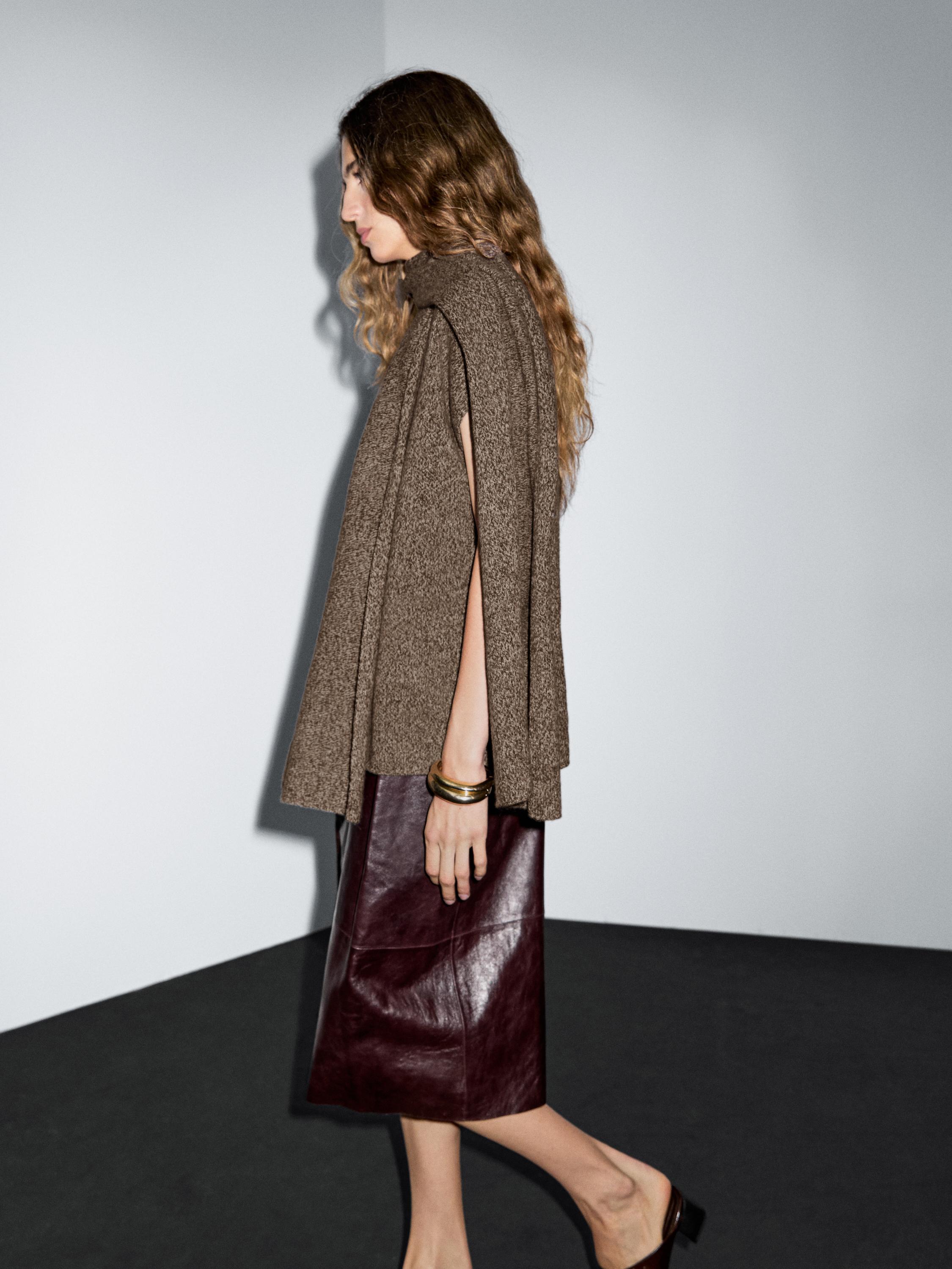 100% wool waistcoat with scarf detail