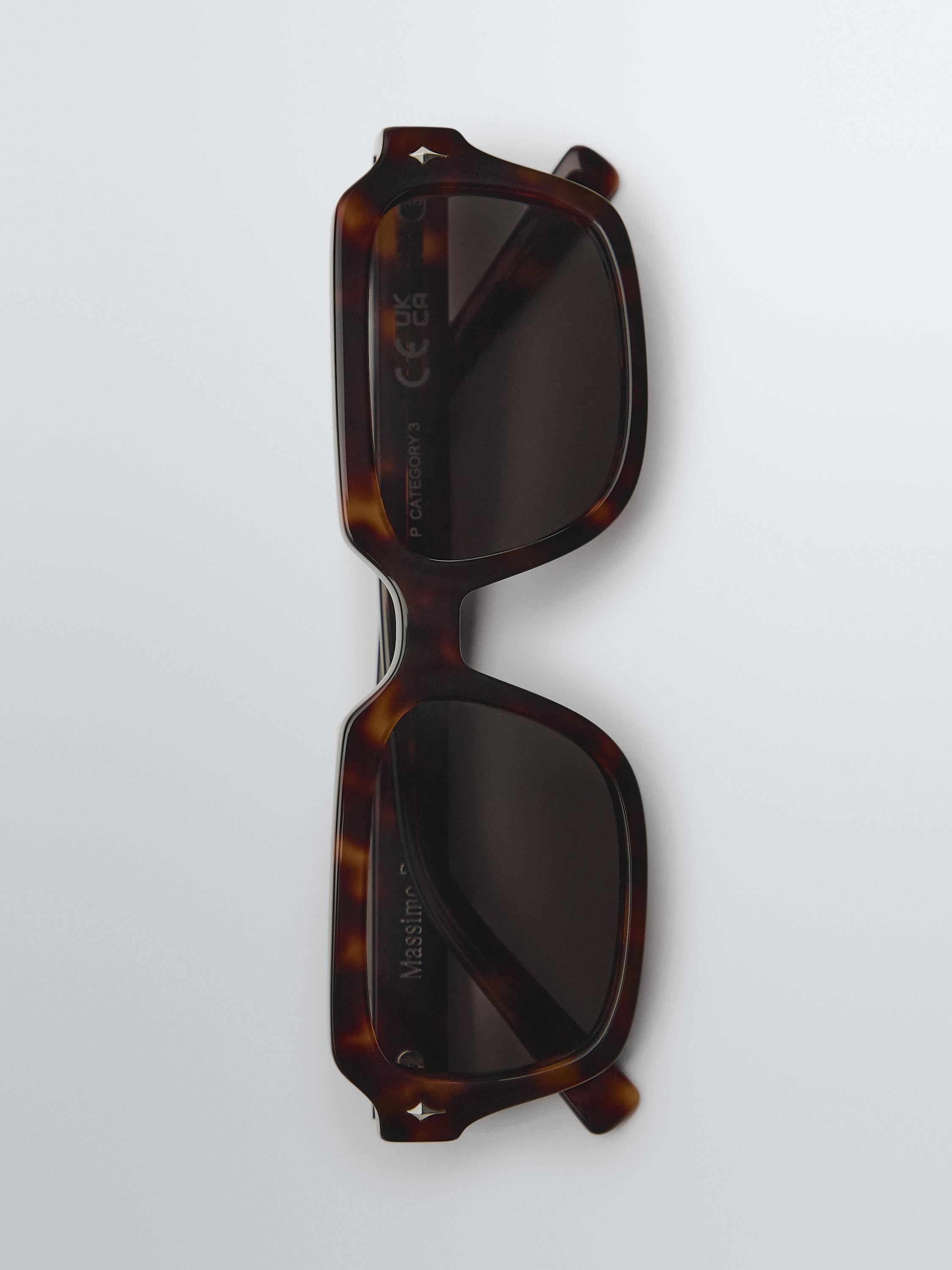 Rectangular sunglasses — BROWN
