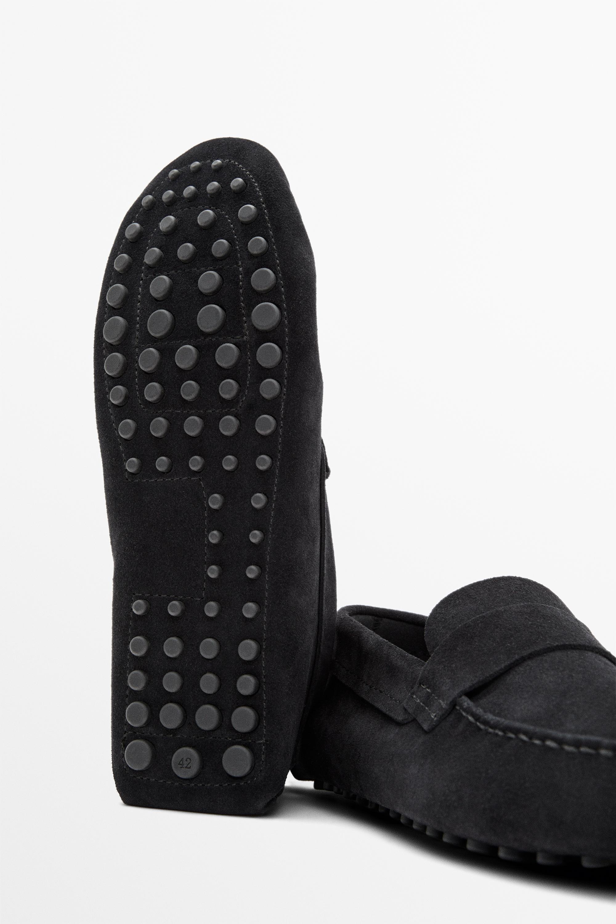 Soft leather ziowa penny loafers — Dark blue