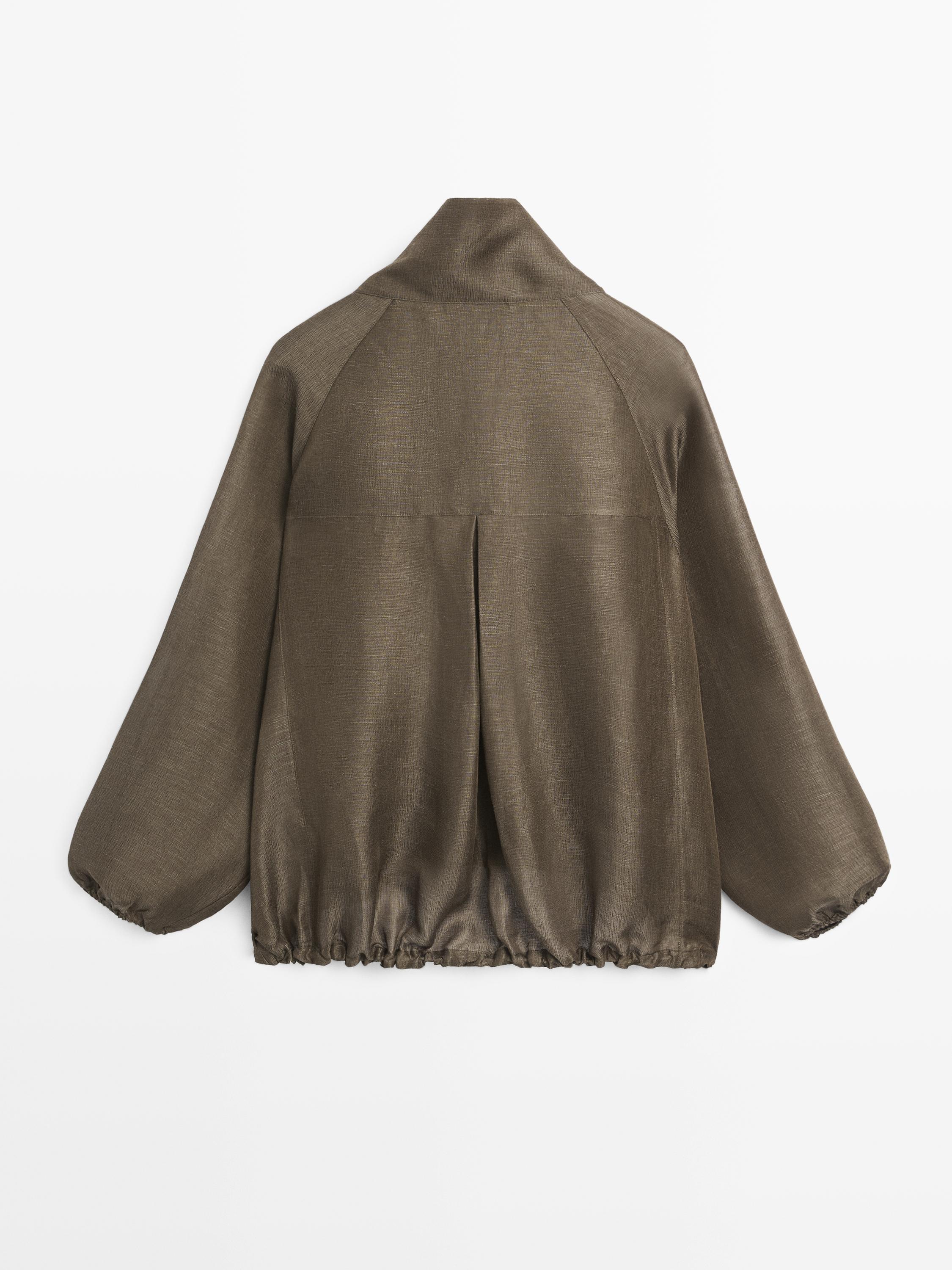 Keten ipek bomber ceket