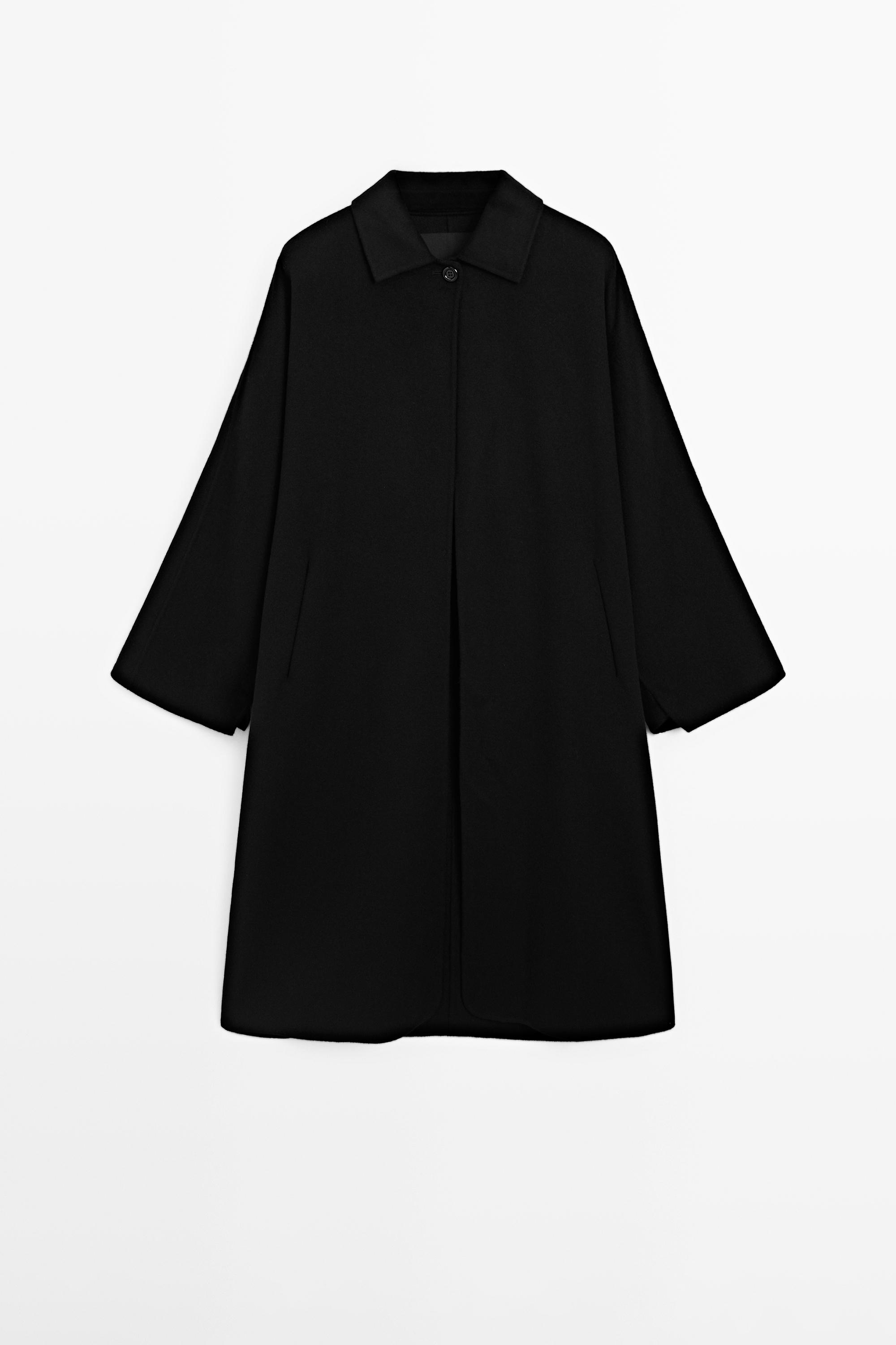 Long batwing sleeve coat