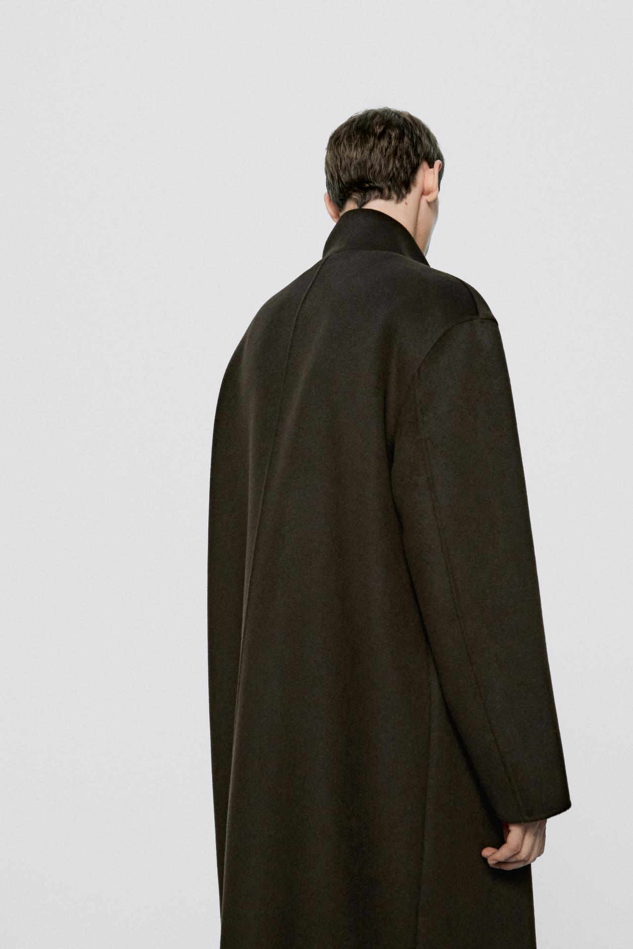 Long wool coat with pockets - LIMITED EDITION — BROWN