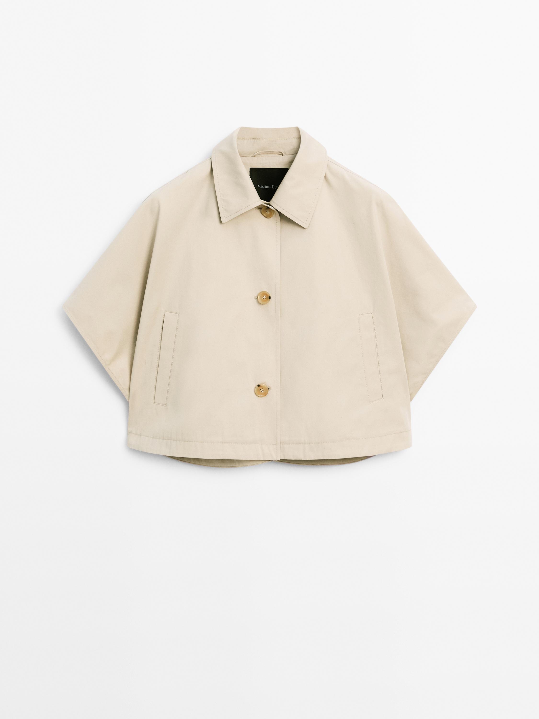 Krótkie ponczo ze 100% bawełny