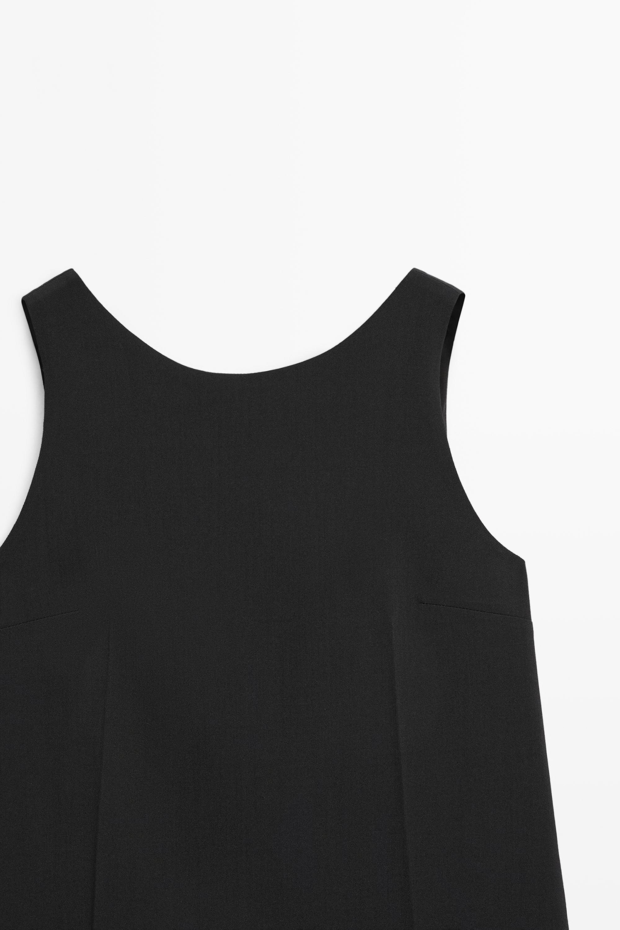 Wool blend mini dress — BLACK