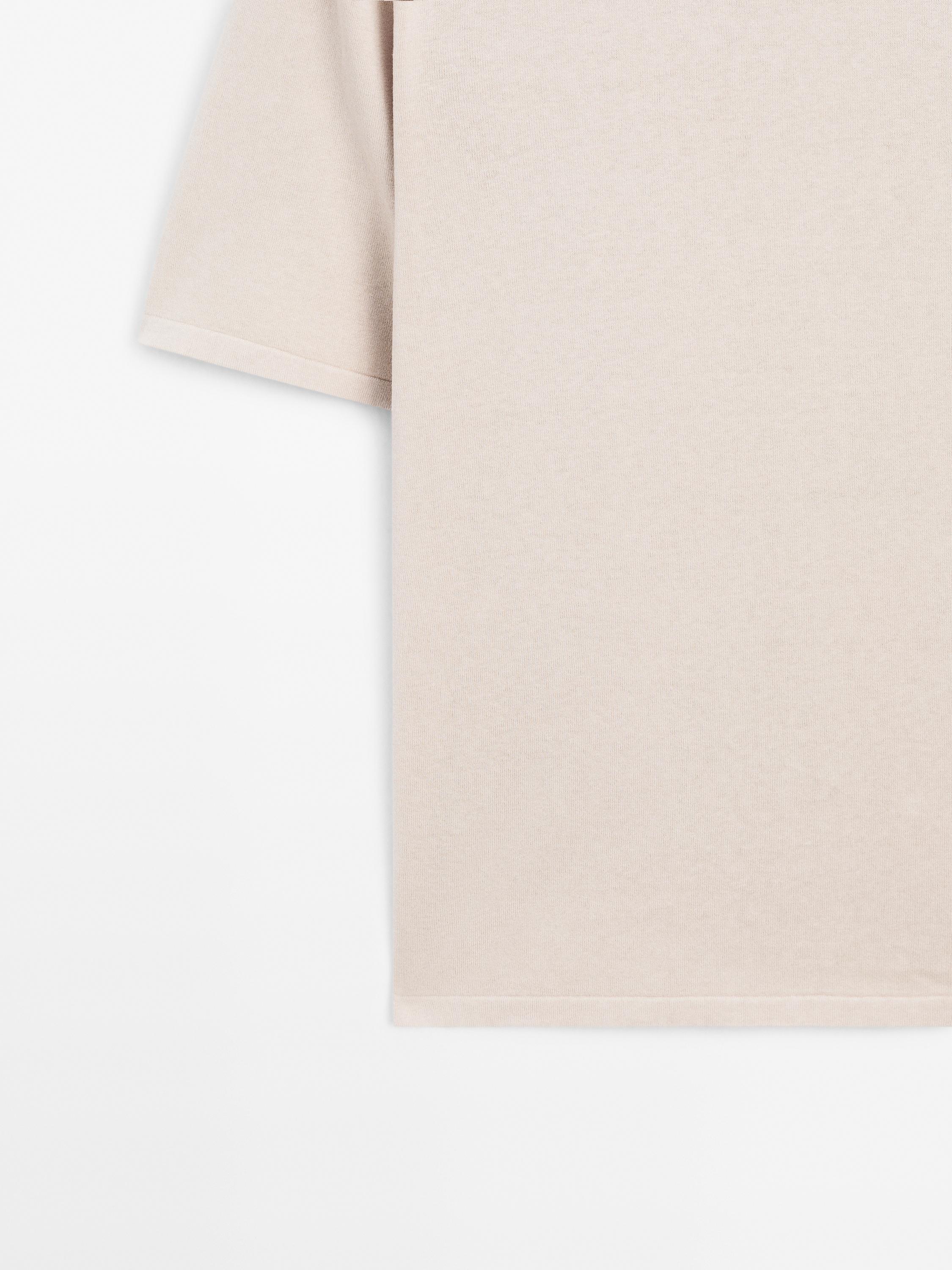 Cotton blend knit T-shirt