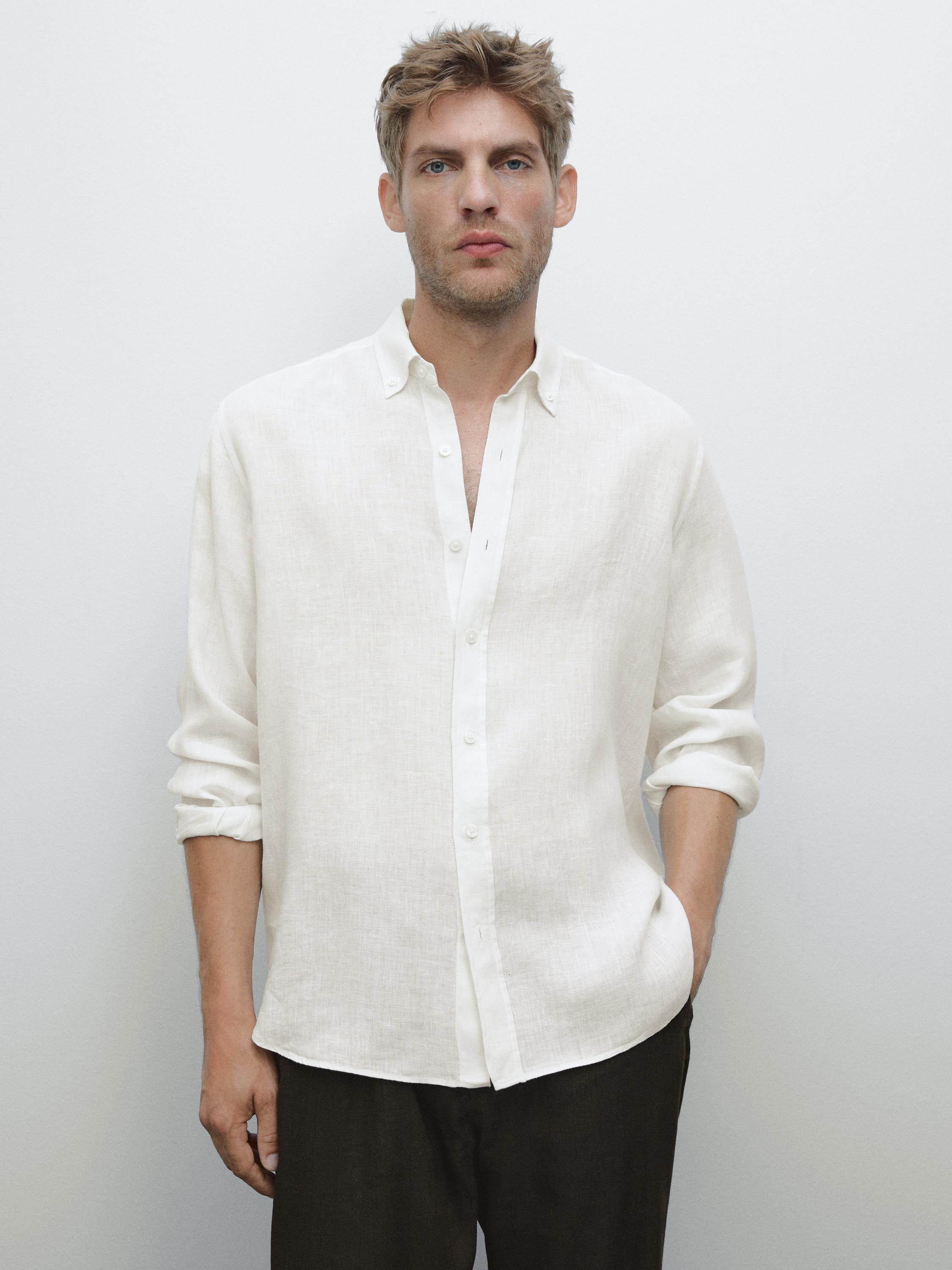 100% linen regular fit shirt