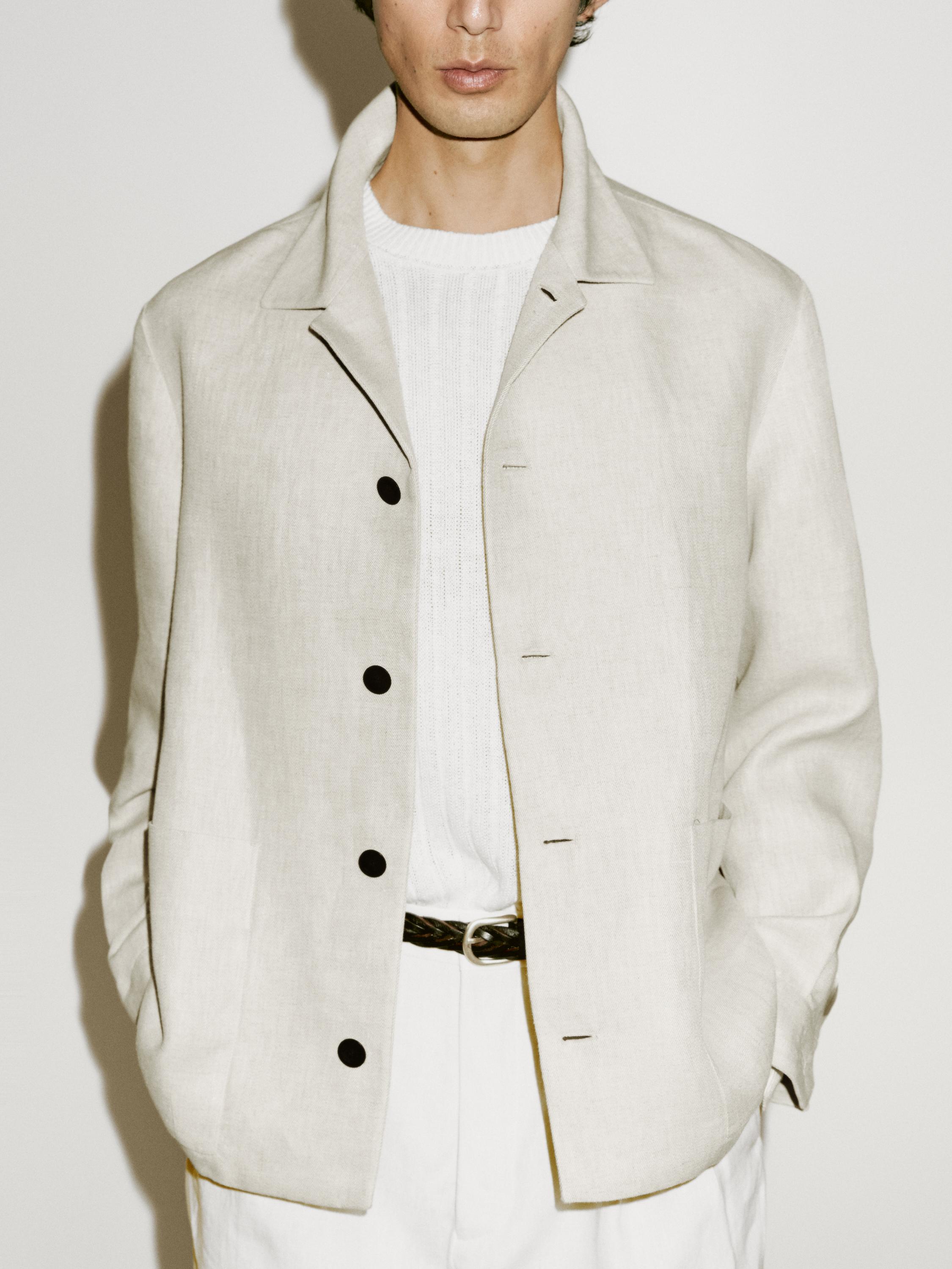 100% linen faded overshirt - Limited Edition