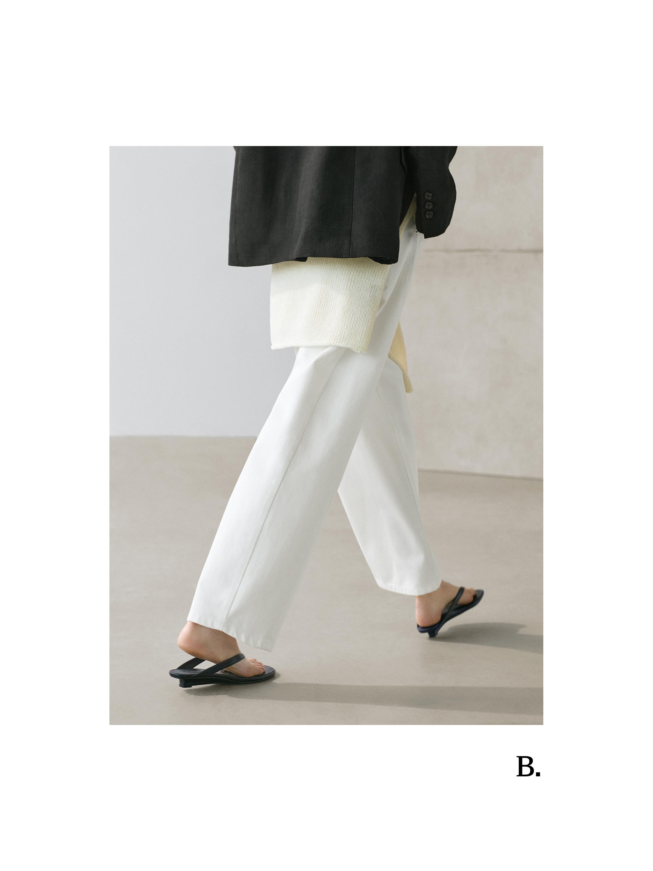 Mid-rise balloon fit jeans — Off white
