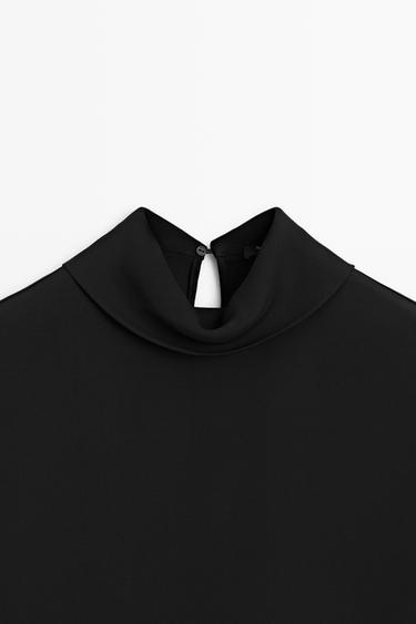 Sleeveless roll neck top — BLACK 9
