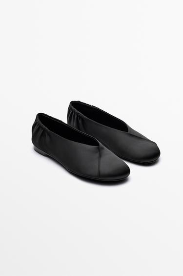Crossover ballet flat — BLACK 2