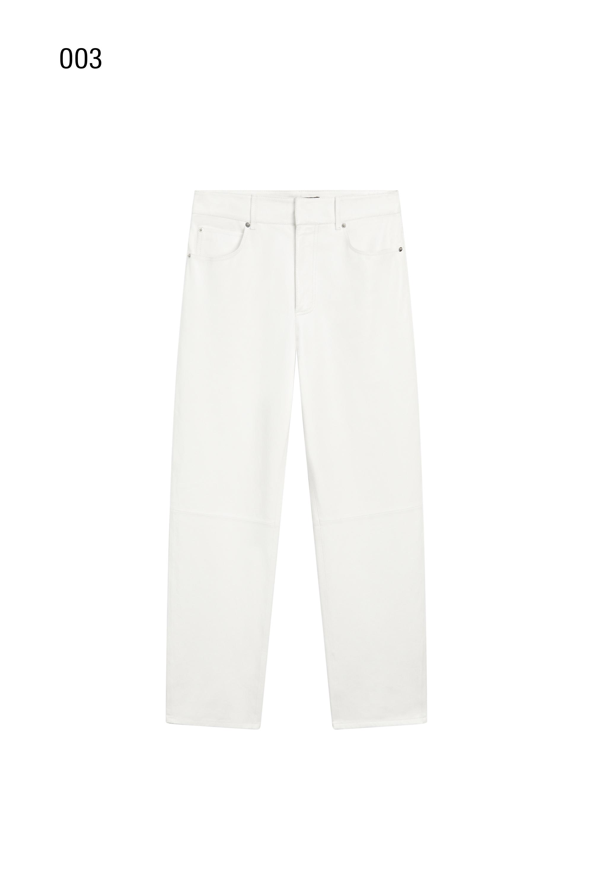 Straight-leg leather pants — WHITE