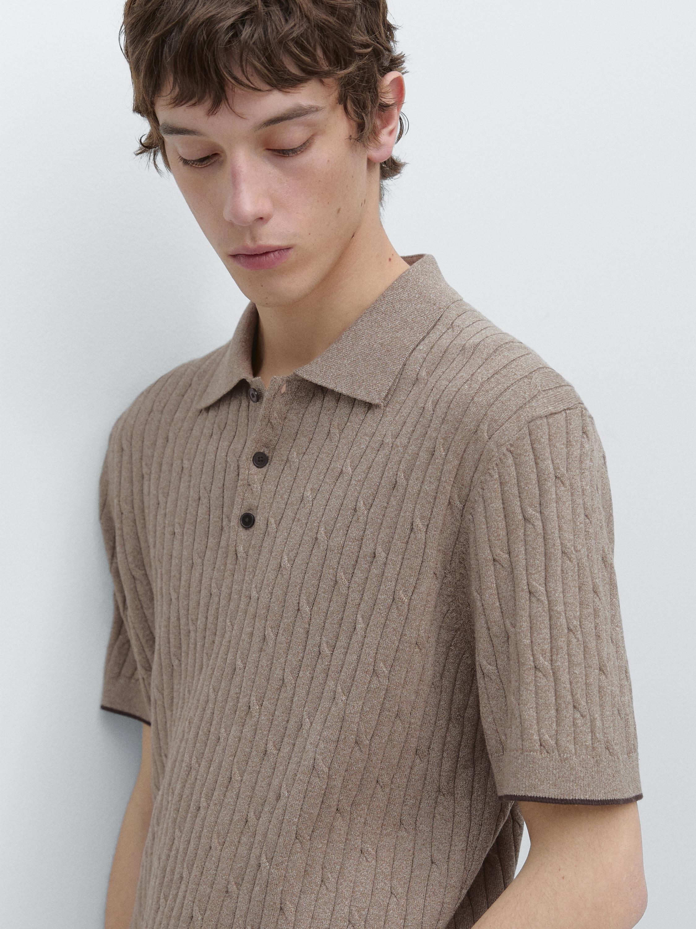 Pull Jersey Trenzado Zara Pour Femme - Taille M, Couleur Beige - Très Bon état