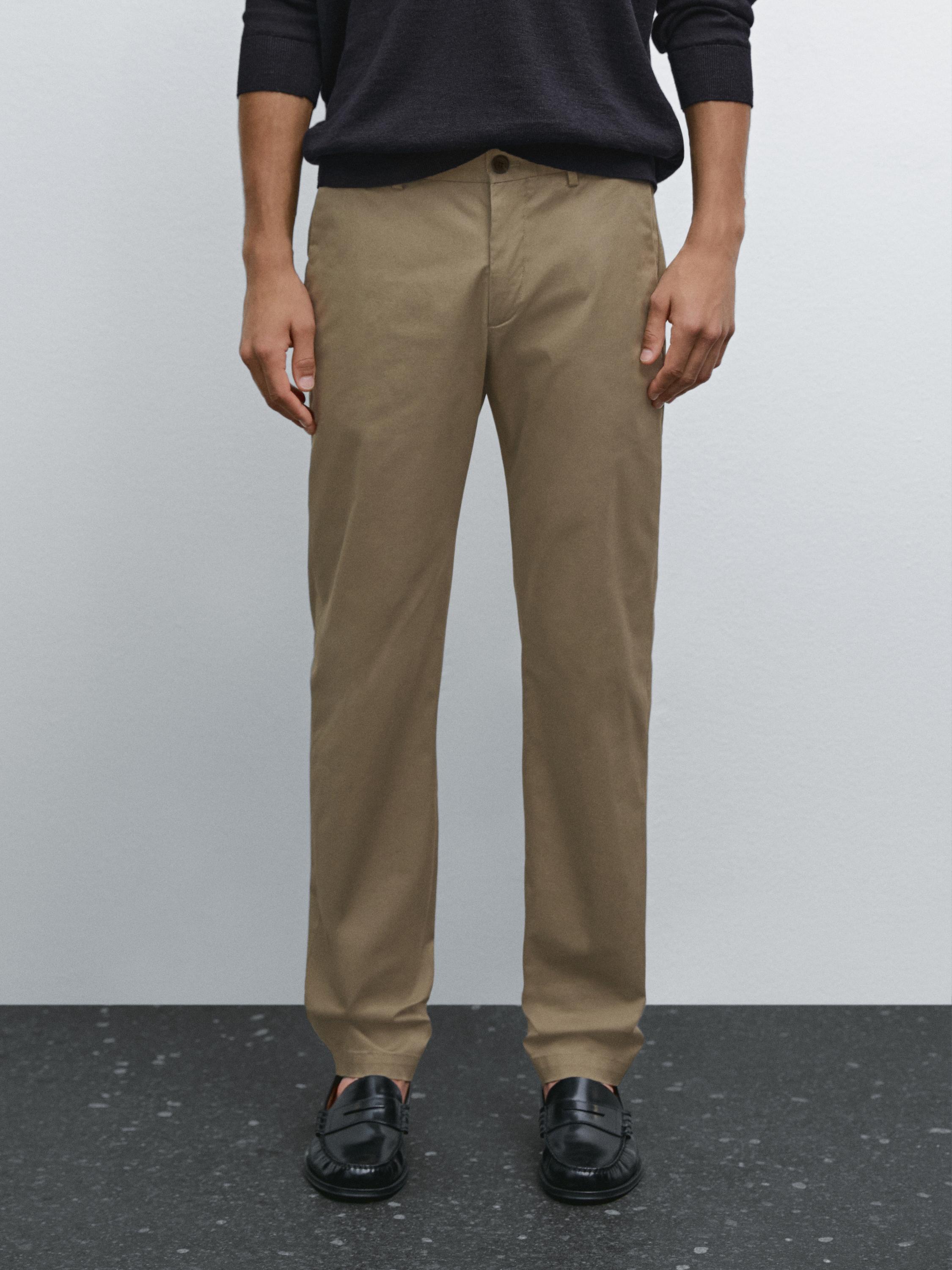 Pantalón slim fit mezcla algodón
