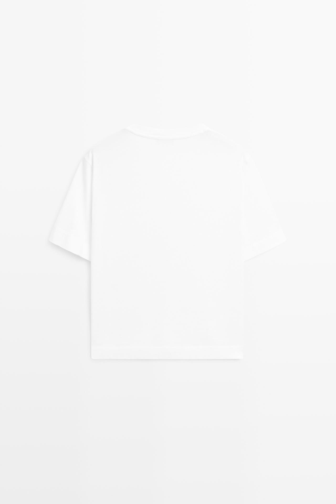 Short sleeve T-shirt with pocket detail — Off white