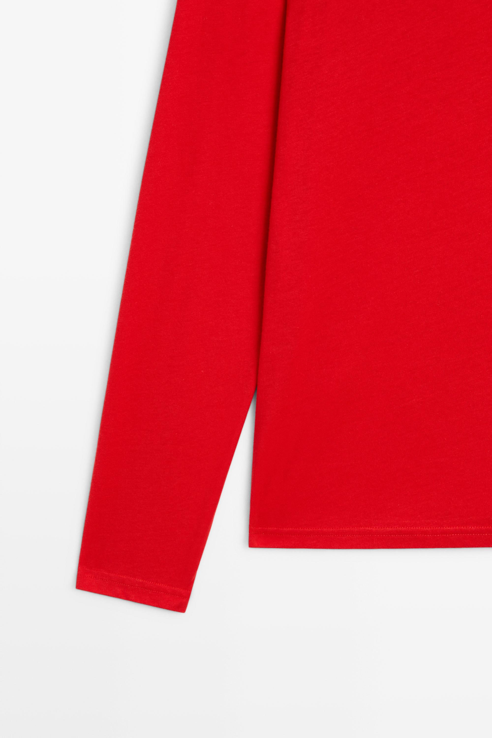 100% cotton long sleeve T-shirt — DARK PINK