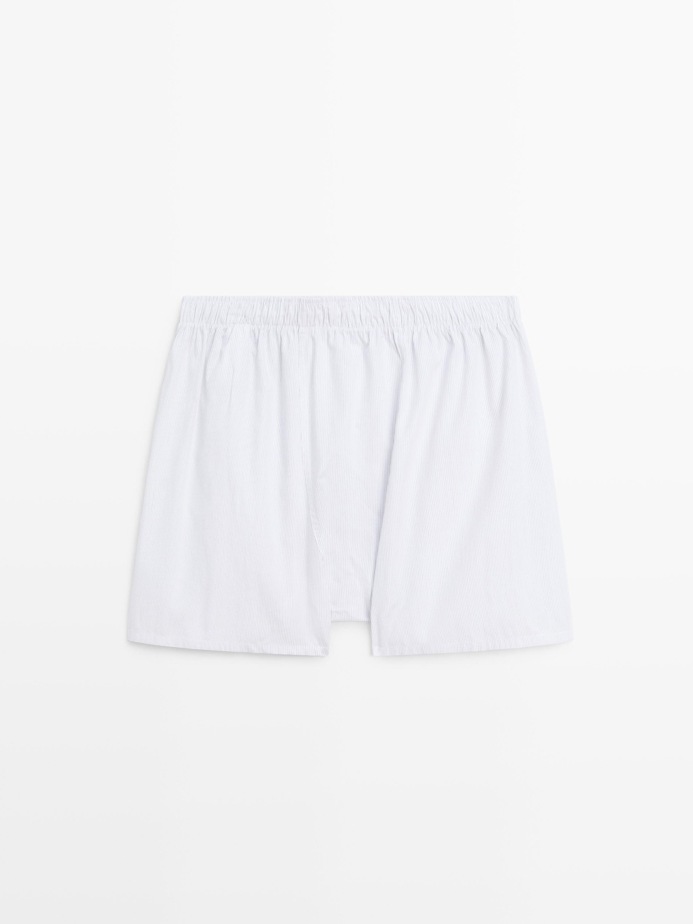 100% cotton striped boxers