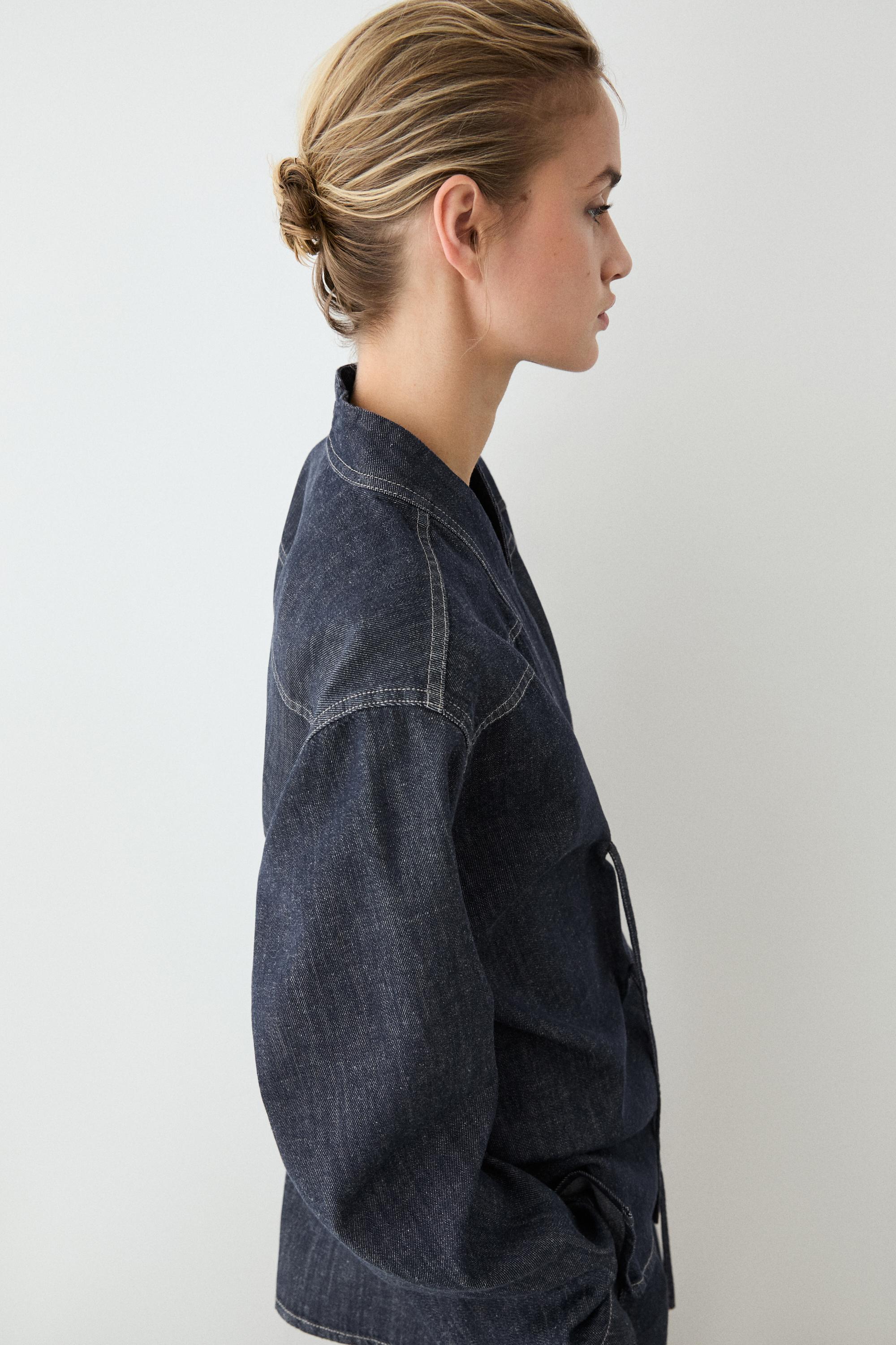 Total look denim overshirt — DARK BLUE