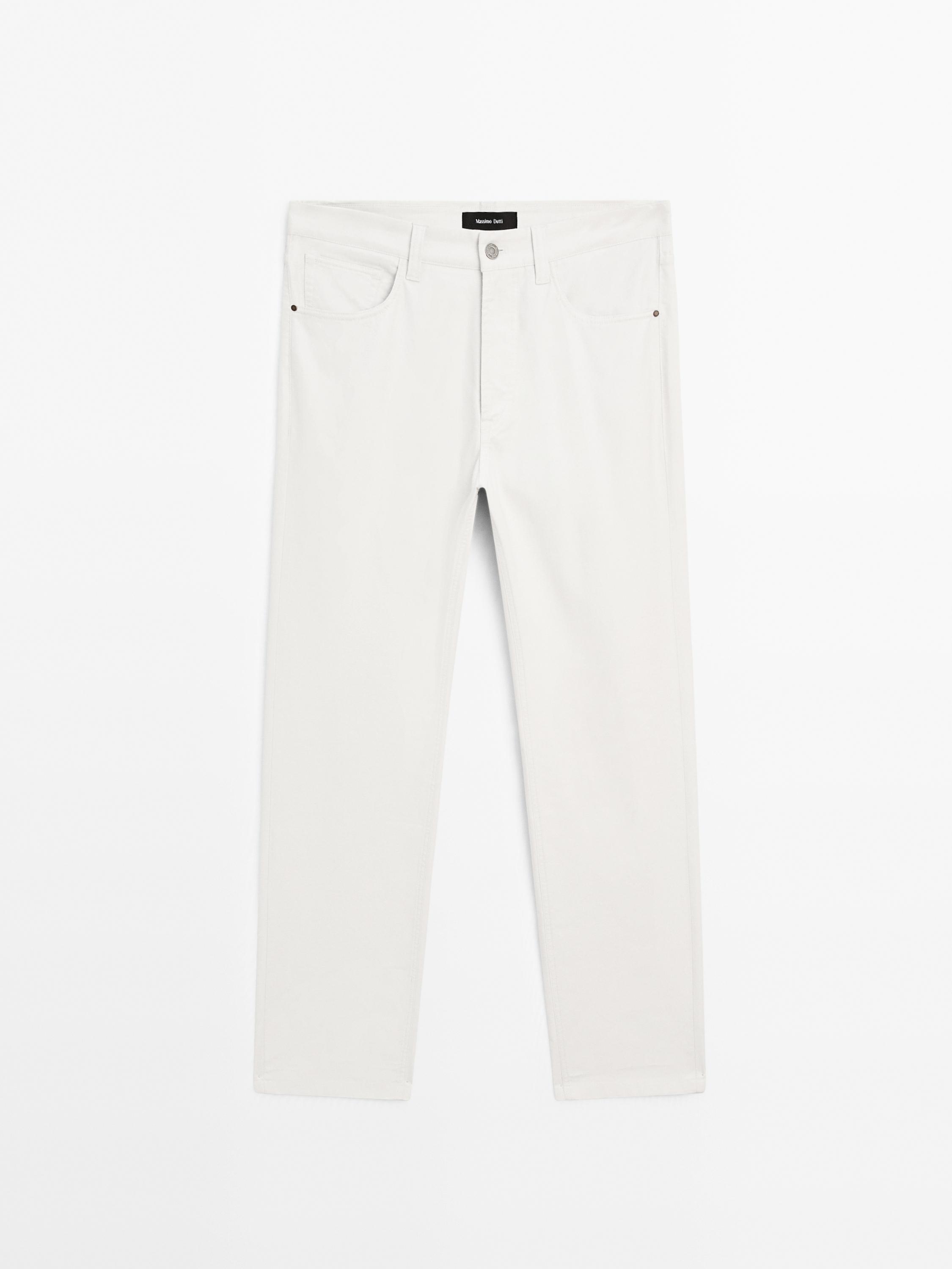 Faux jean tapered fit léger