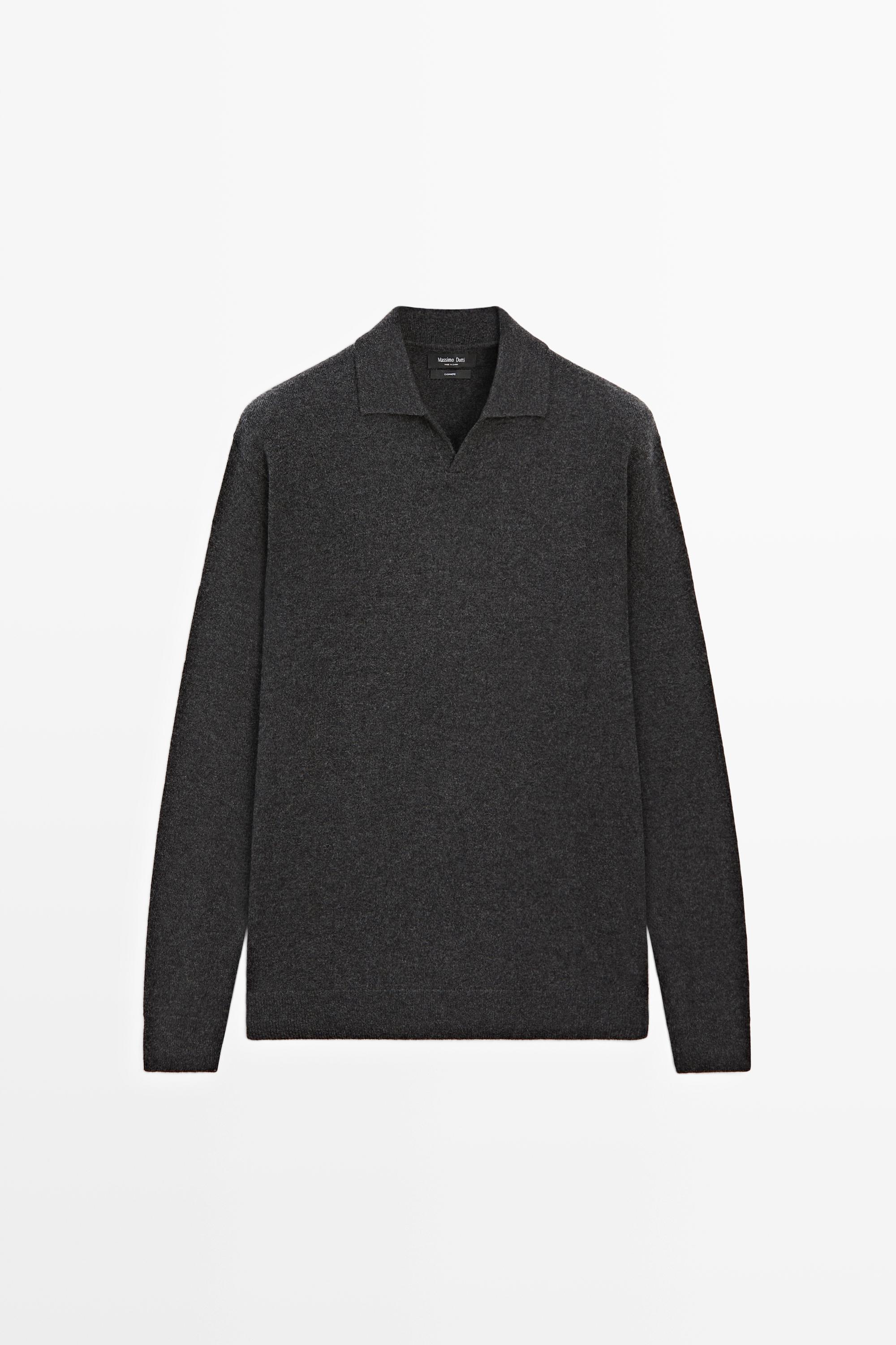Jersey polo punto 100% cashmere