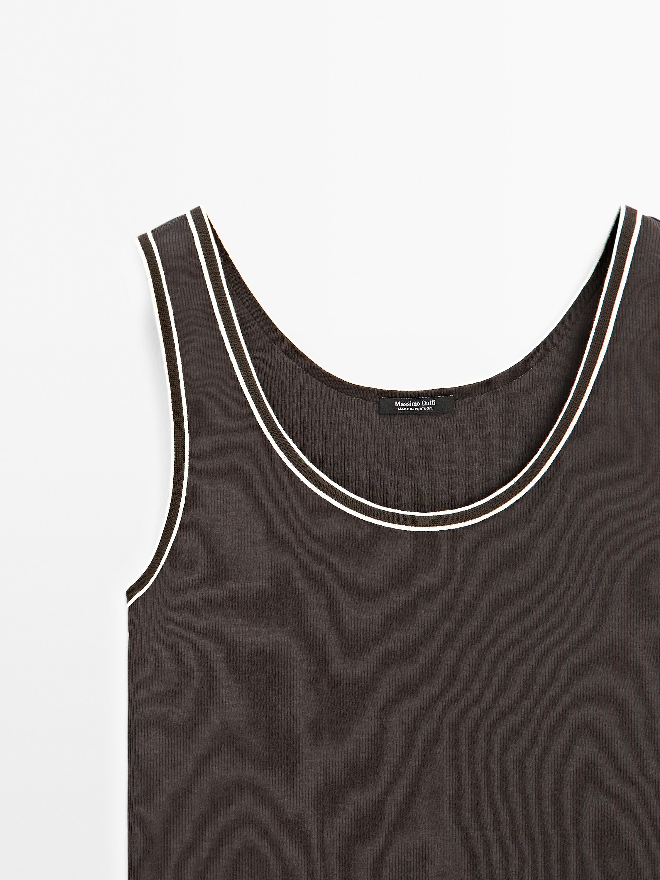 100% cotton ribbed top