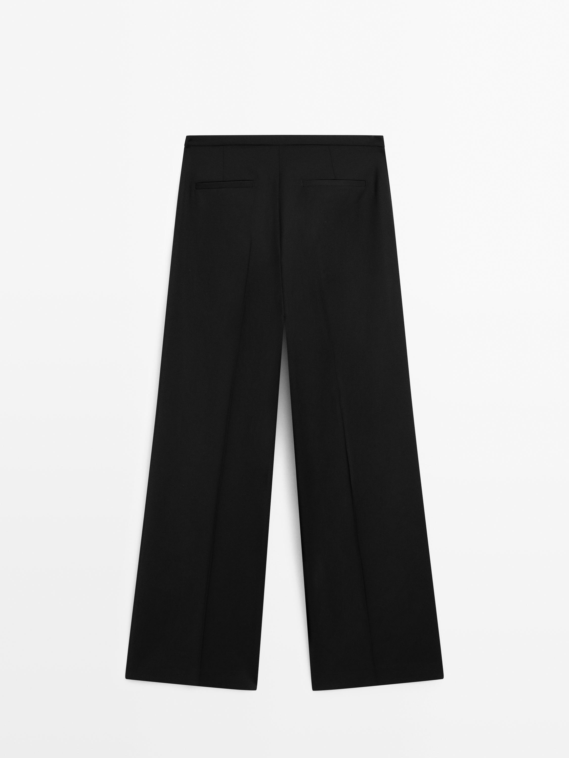 100% wool trousers with thin waistband