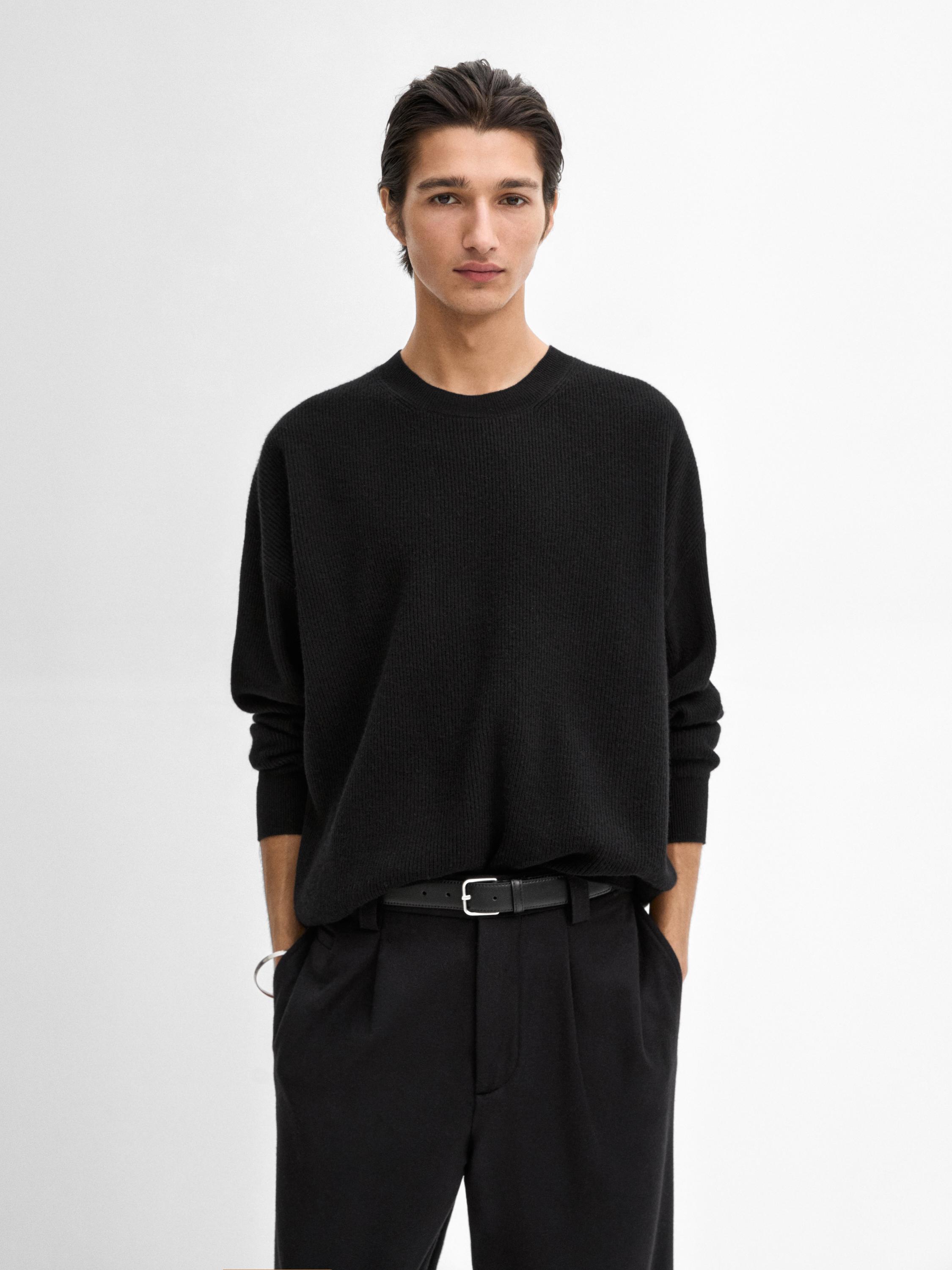 Men s Black jumpers Massimo Dutti