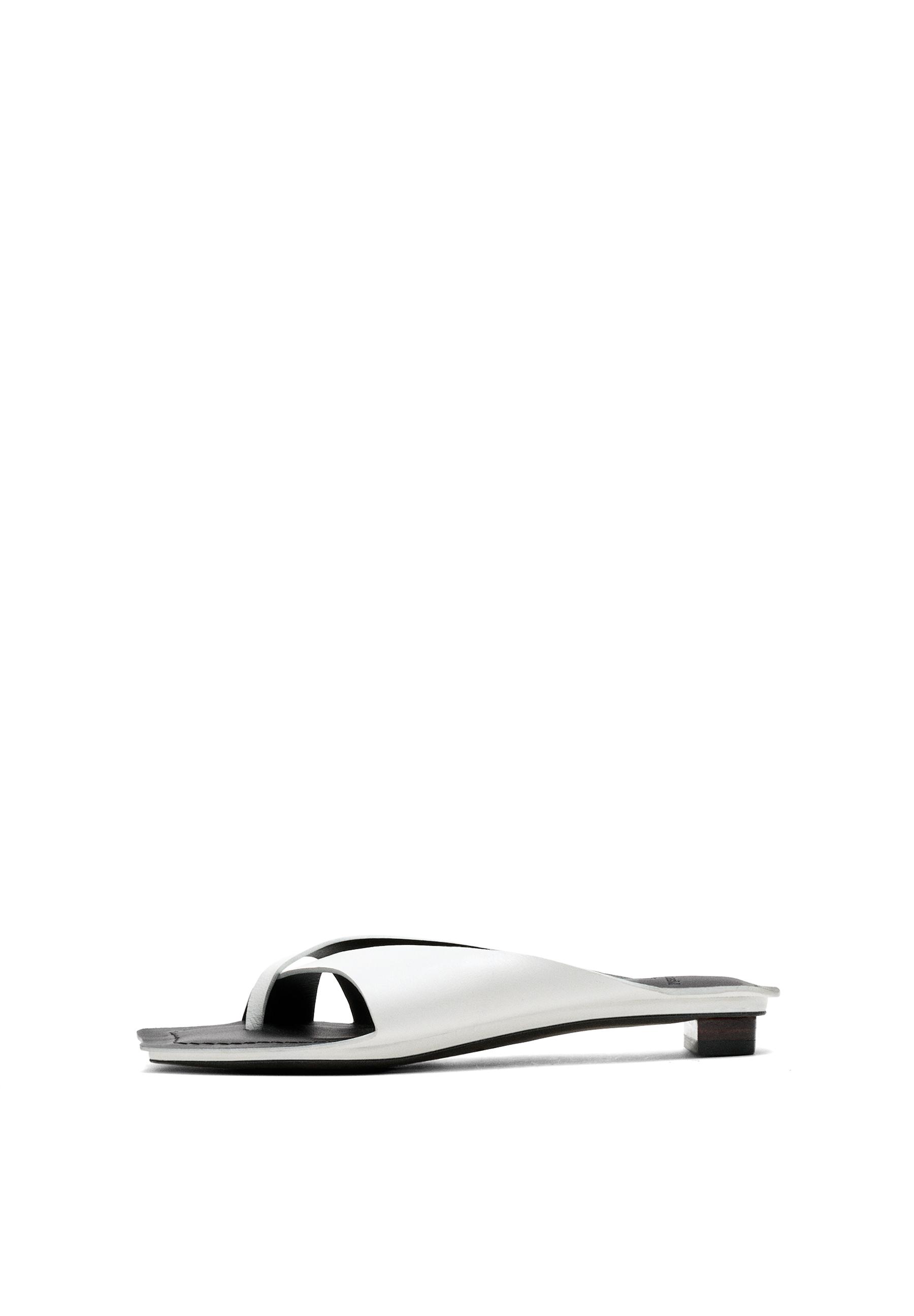 Leather high-heel sandals - STUDIO — WHITE