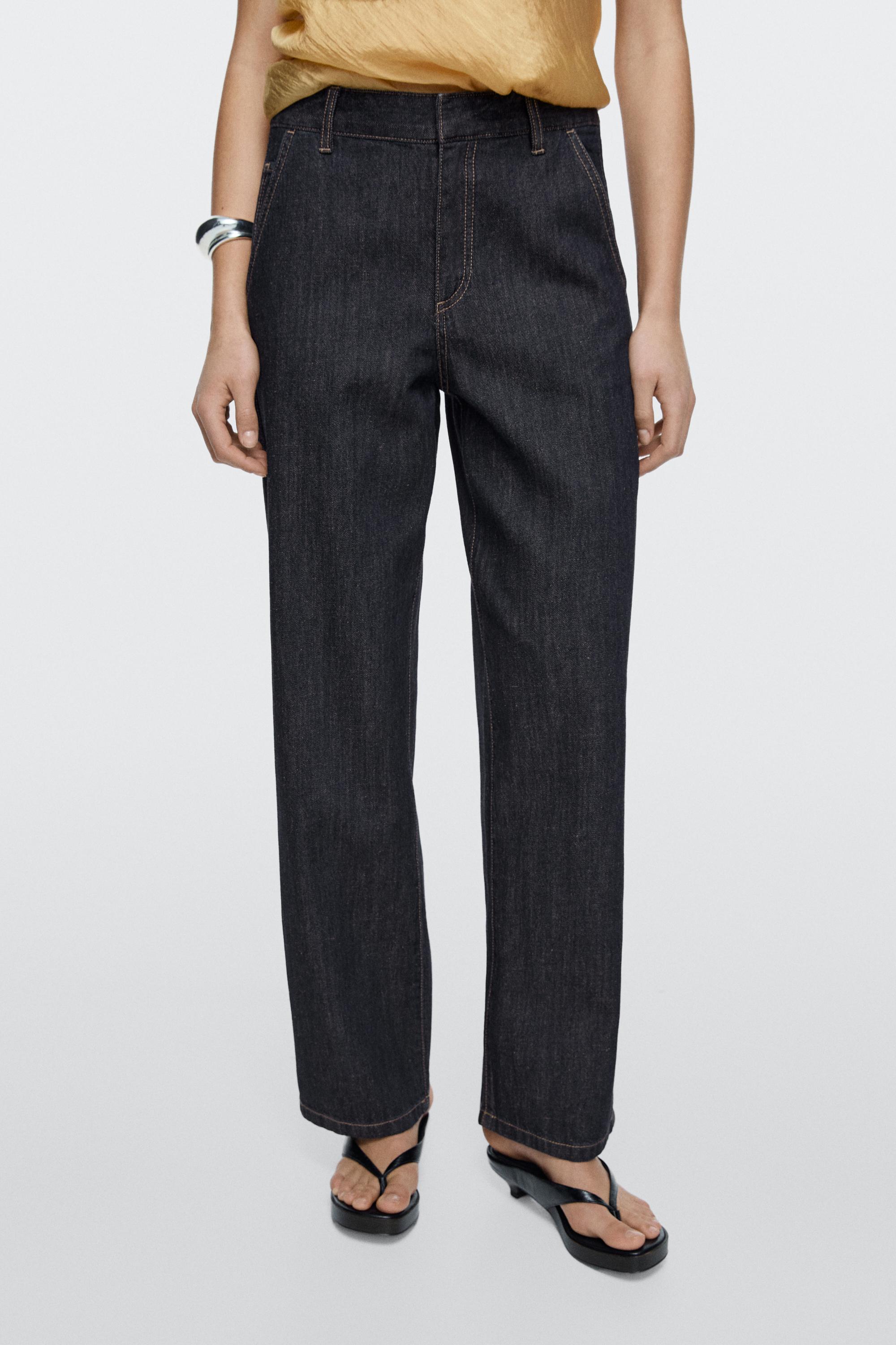 جينز بقصة ساق مستقيمة فضفاضة