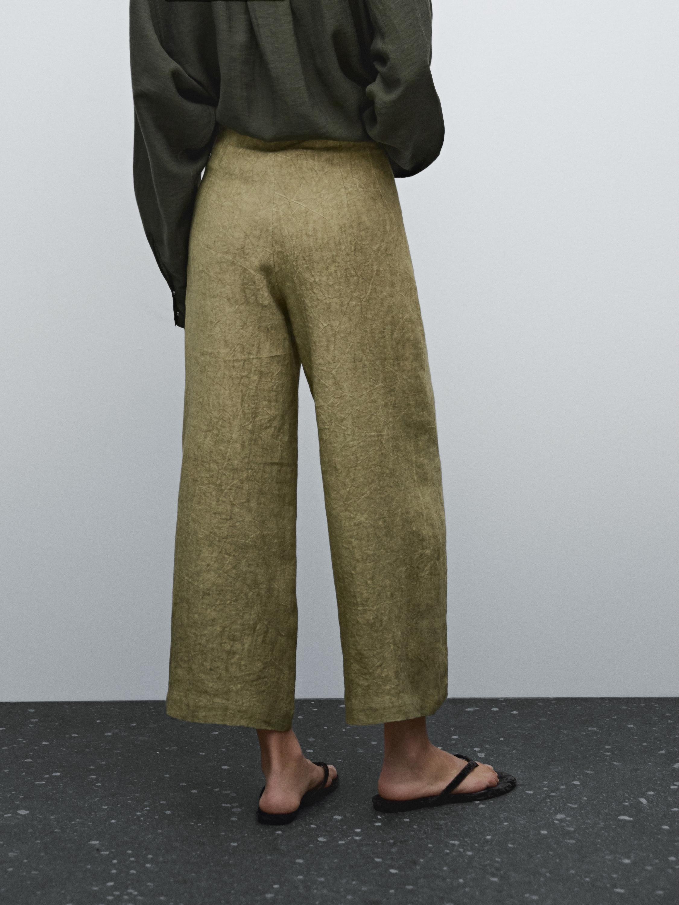 Flowing 100% linen trousers