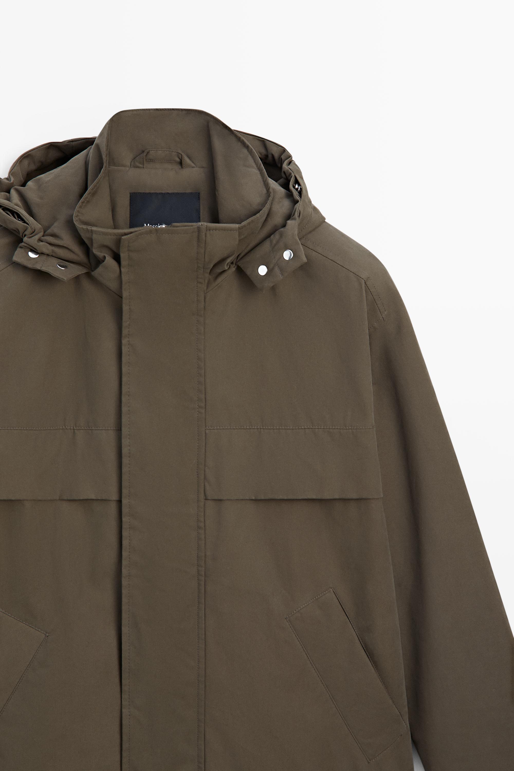 Massimo Dutti Kapüşonlu kısa şişme parka görsel 5