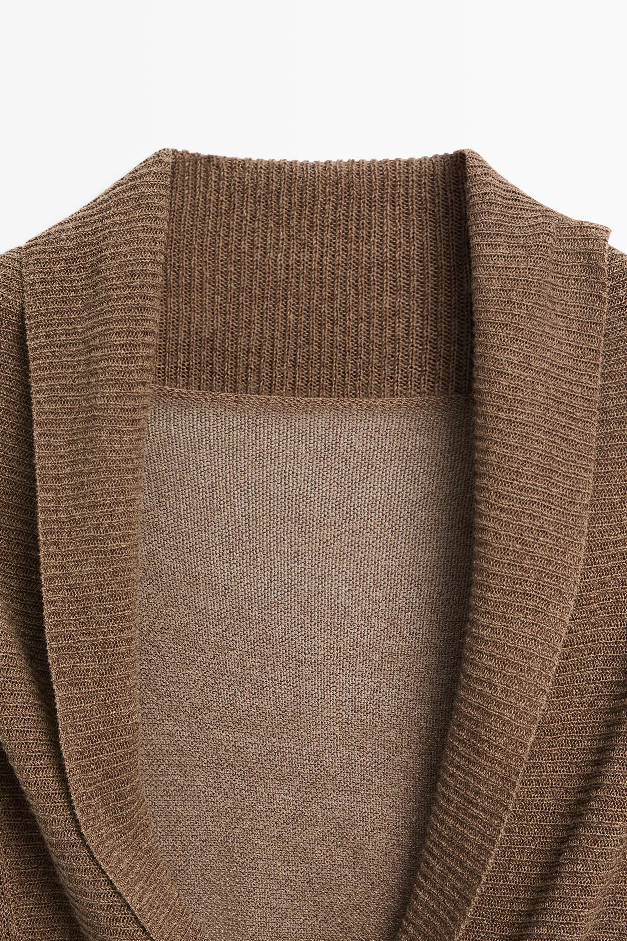 Massimo Dutti Sırtı çapraz triko kazak