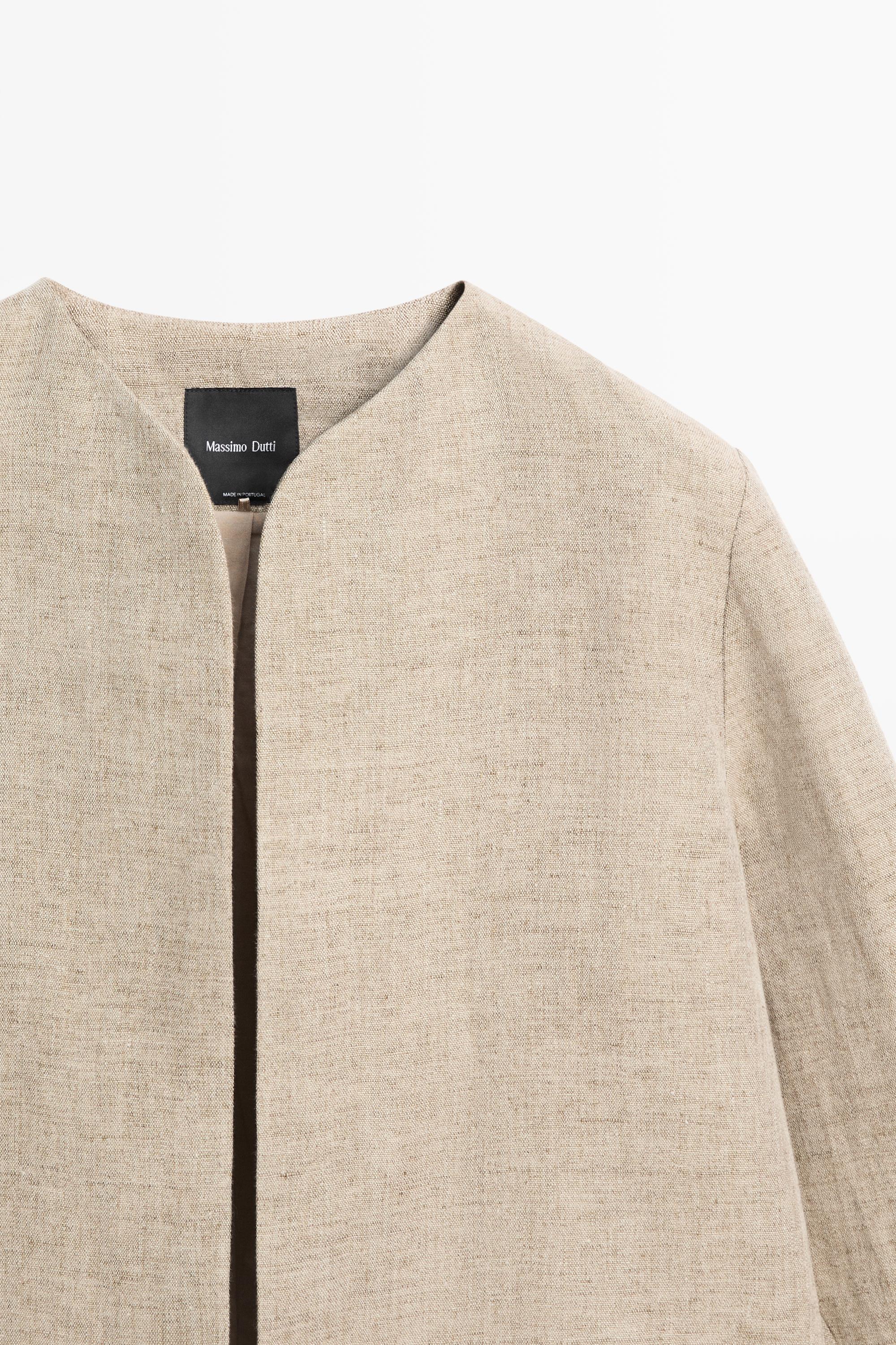 Bomber jacket with flecked detail — BEIGE