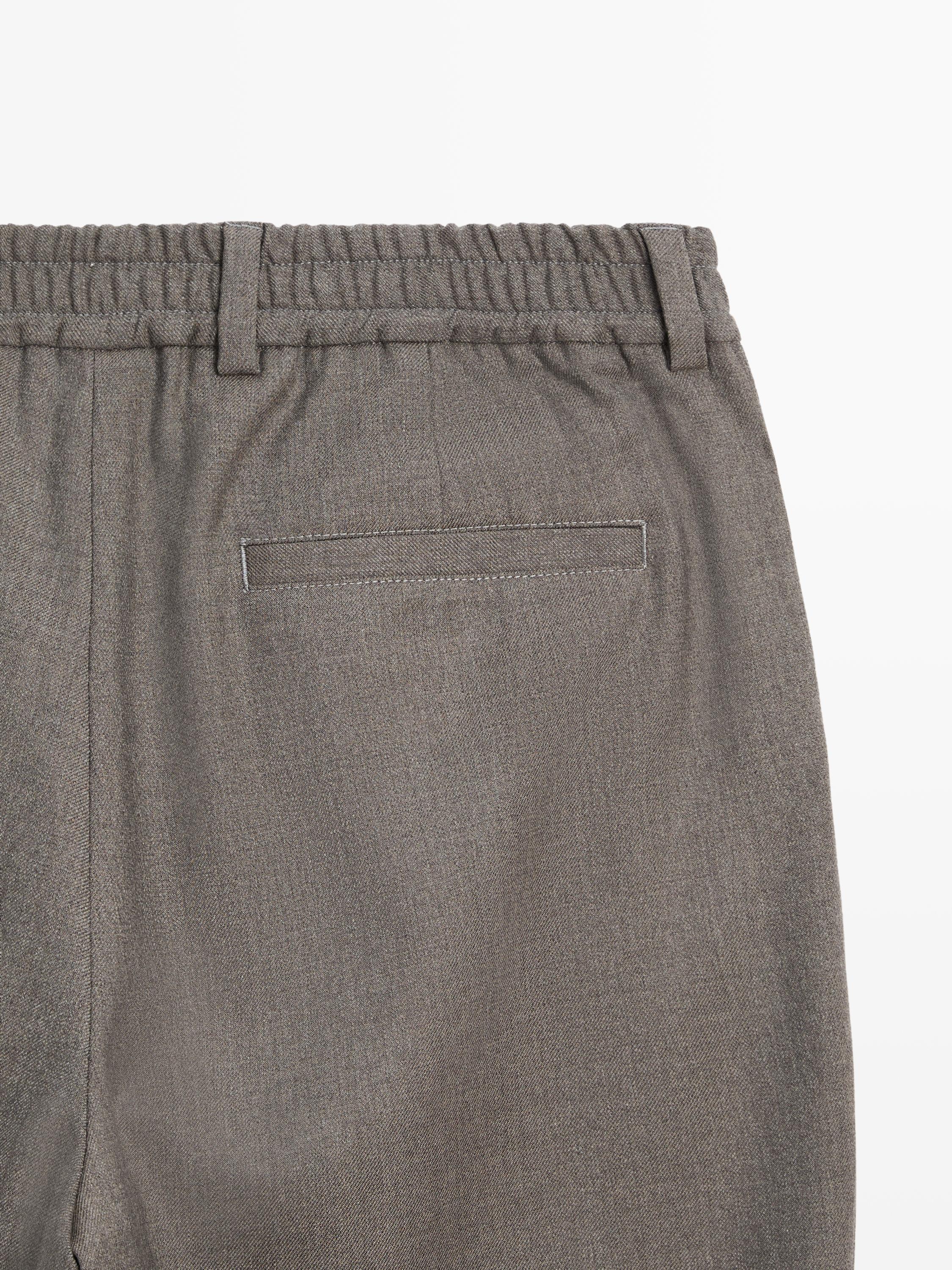 Cool wool blend trousers — MEDIUM ECRU