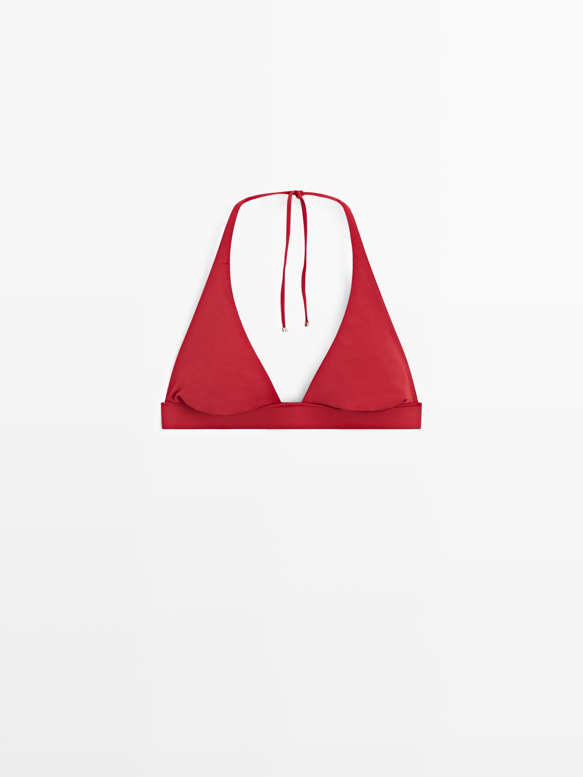 Triangle bikini top — RED