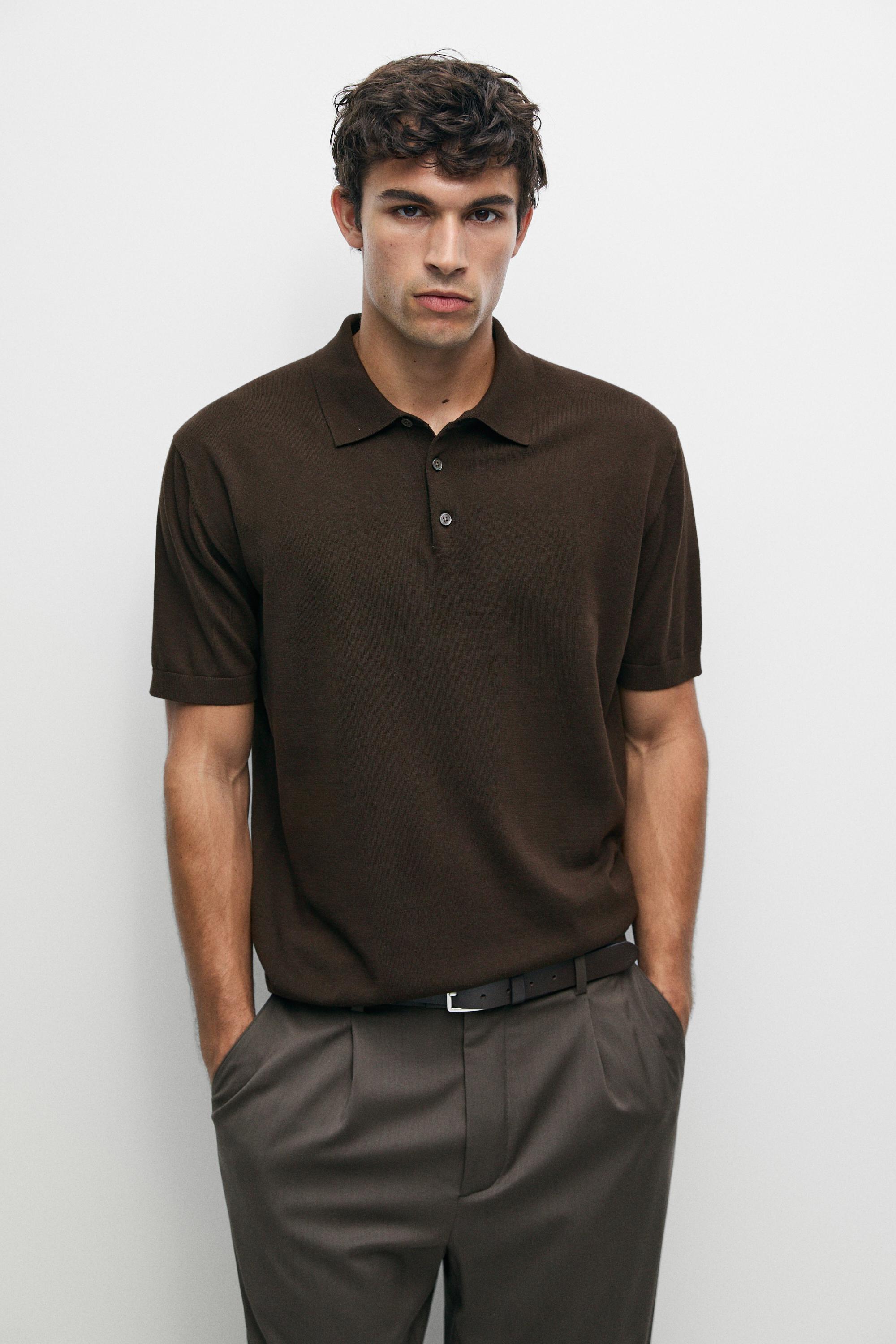100% cotton knit polo sweater