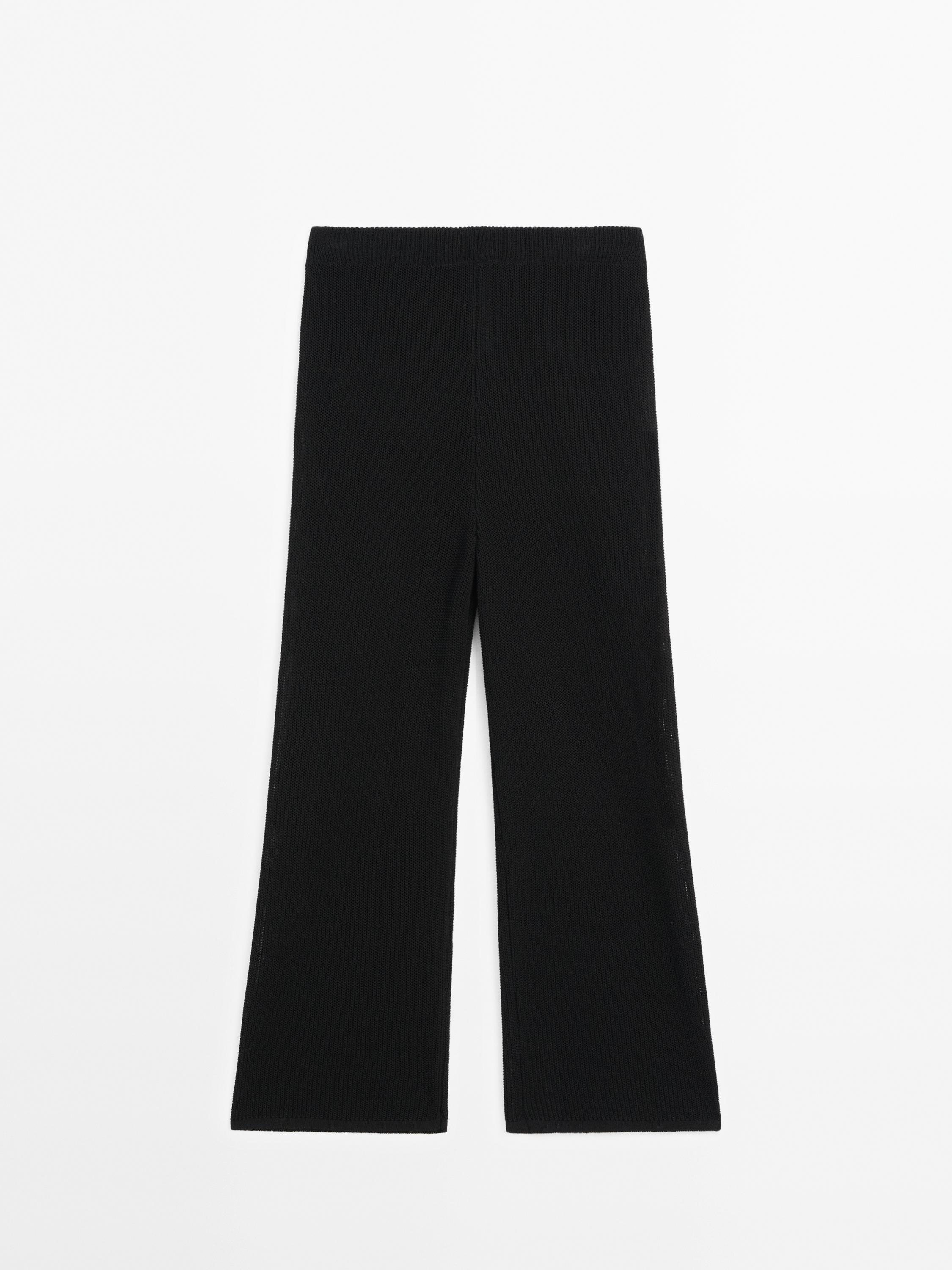 Flowing knit co-ord trousers