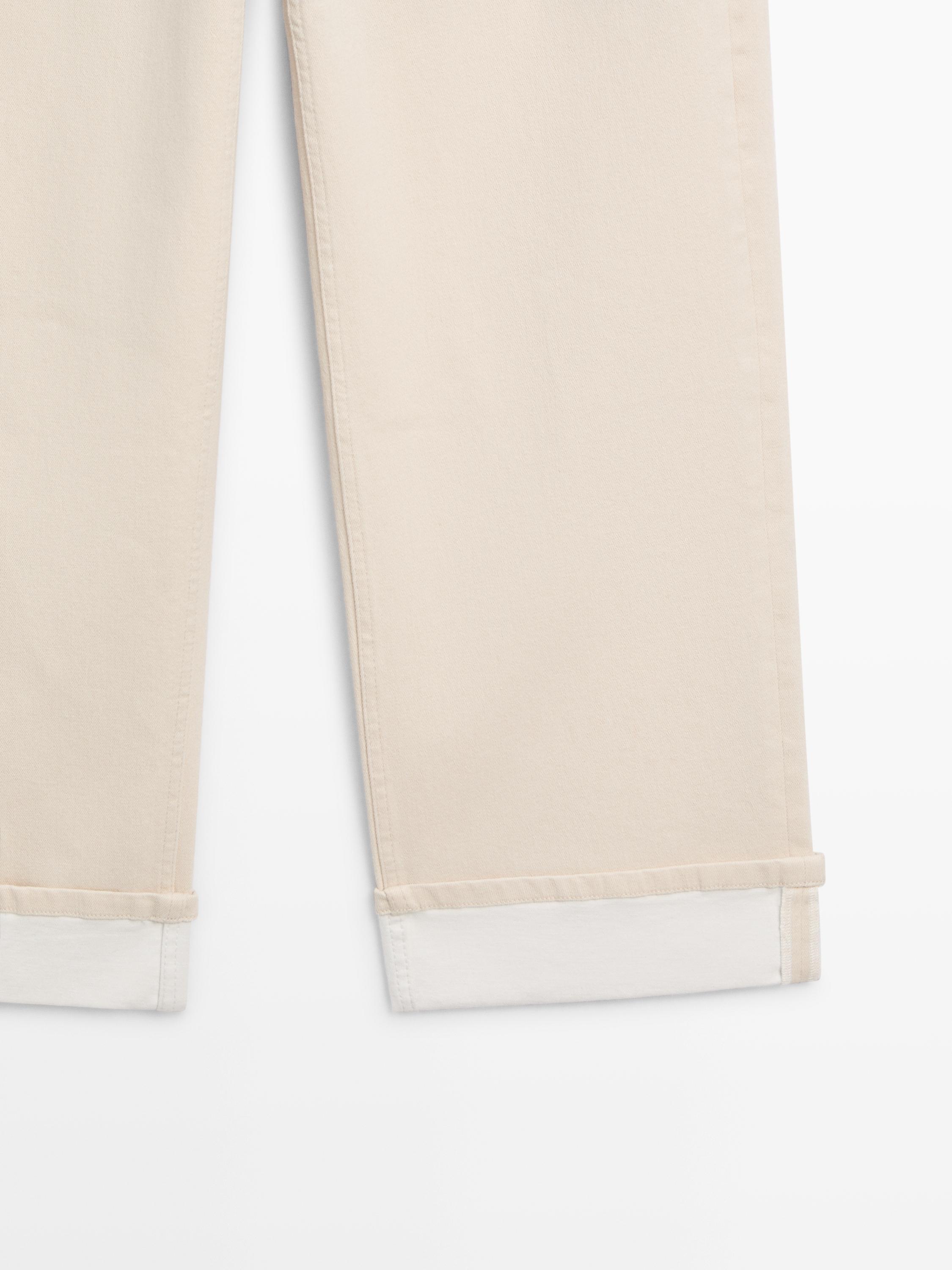 Low-rise wide-leg jeans — Vanilla