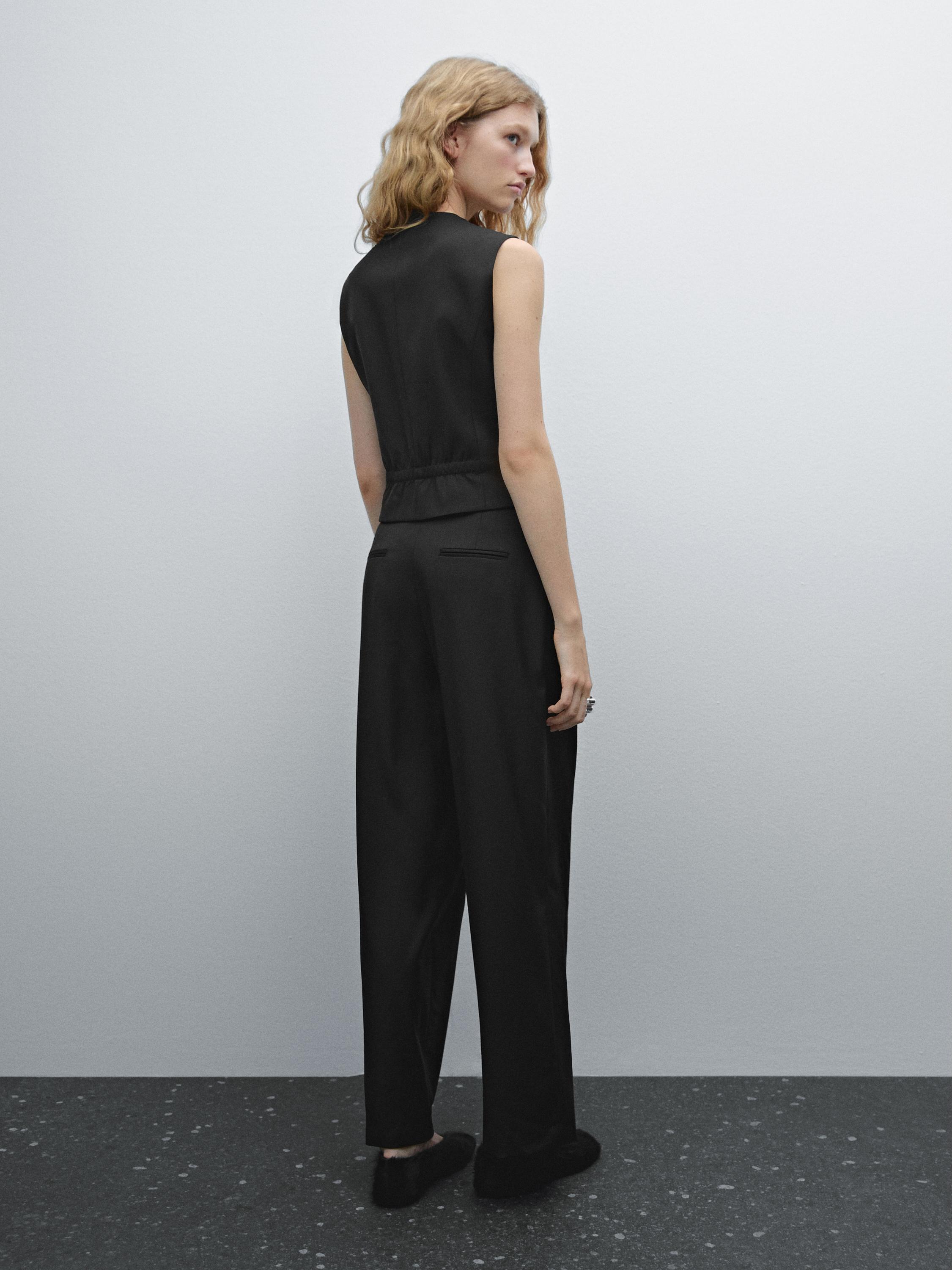 Relaxed fit cool wool trousers