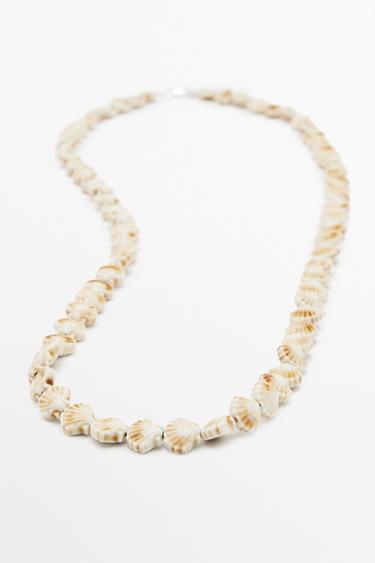 Ceramic seashell necklace — CREAM 4