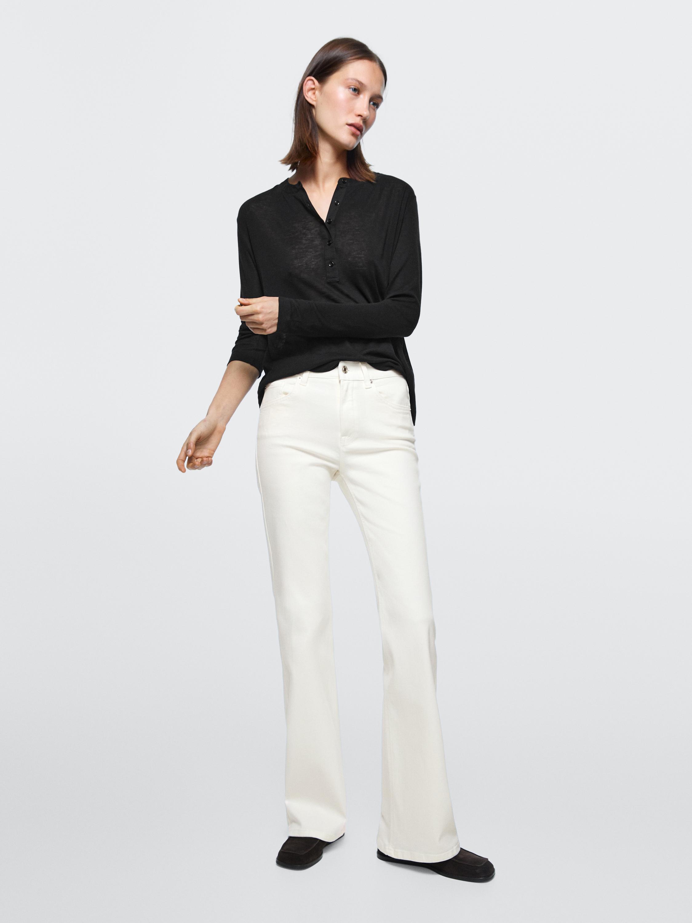 Skinny flare fit jeans — Off white