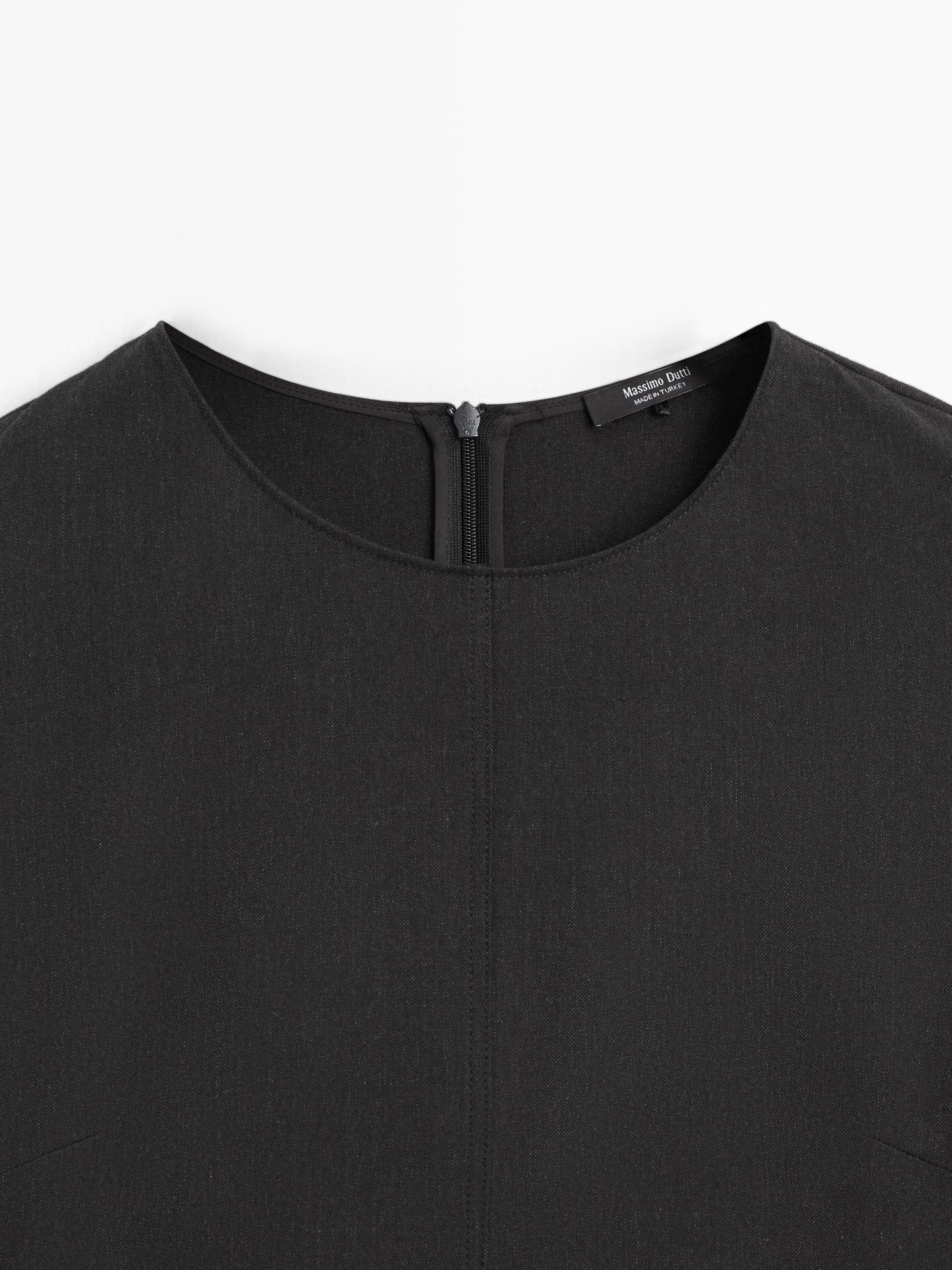 Vestido midi com pormenor de alfinete