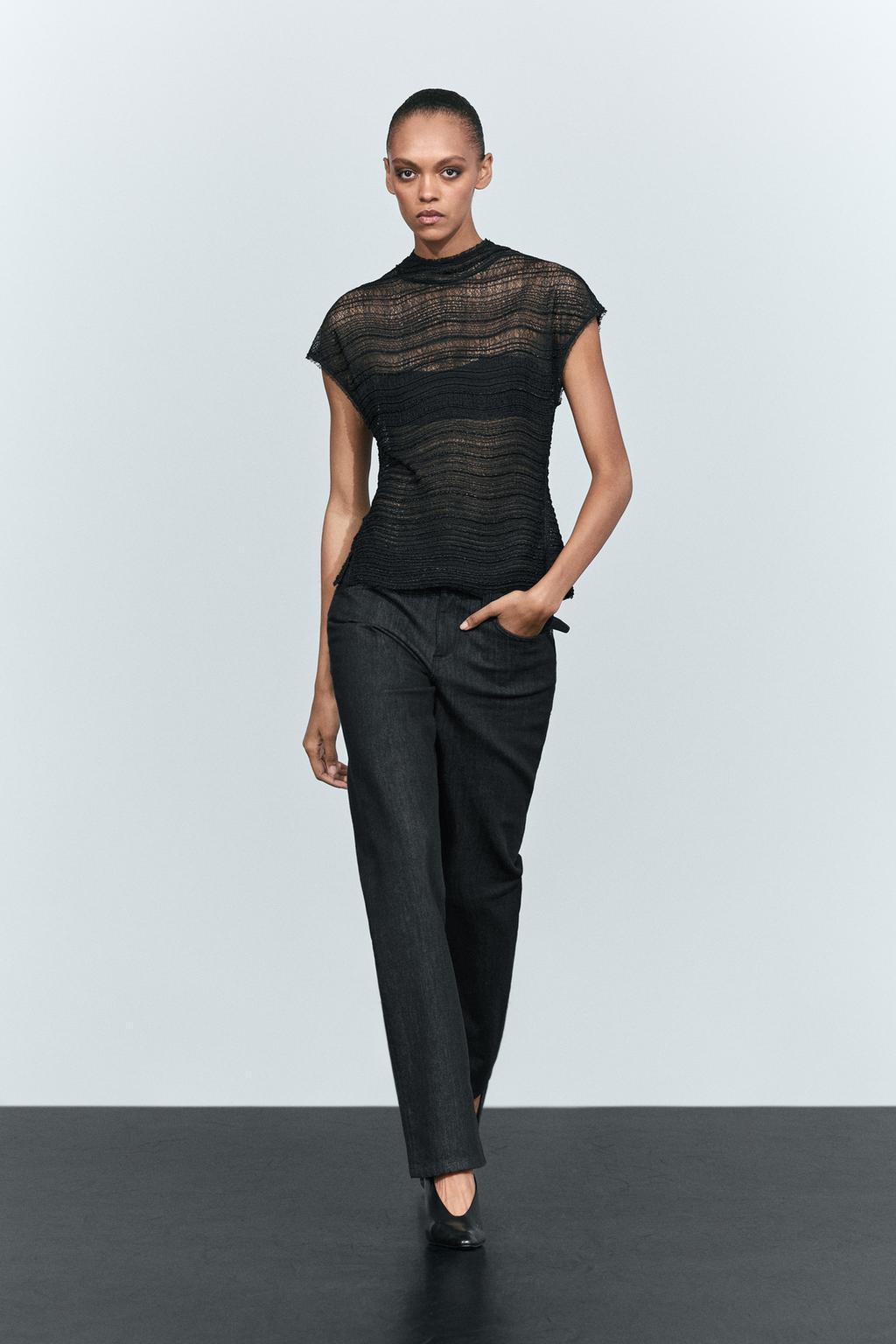 Massimo Dutti Yüksək boğazlı muncuq bəzəkli top