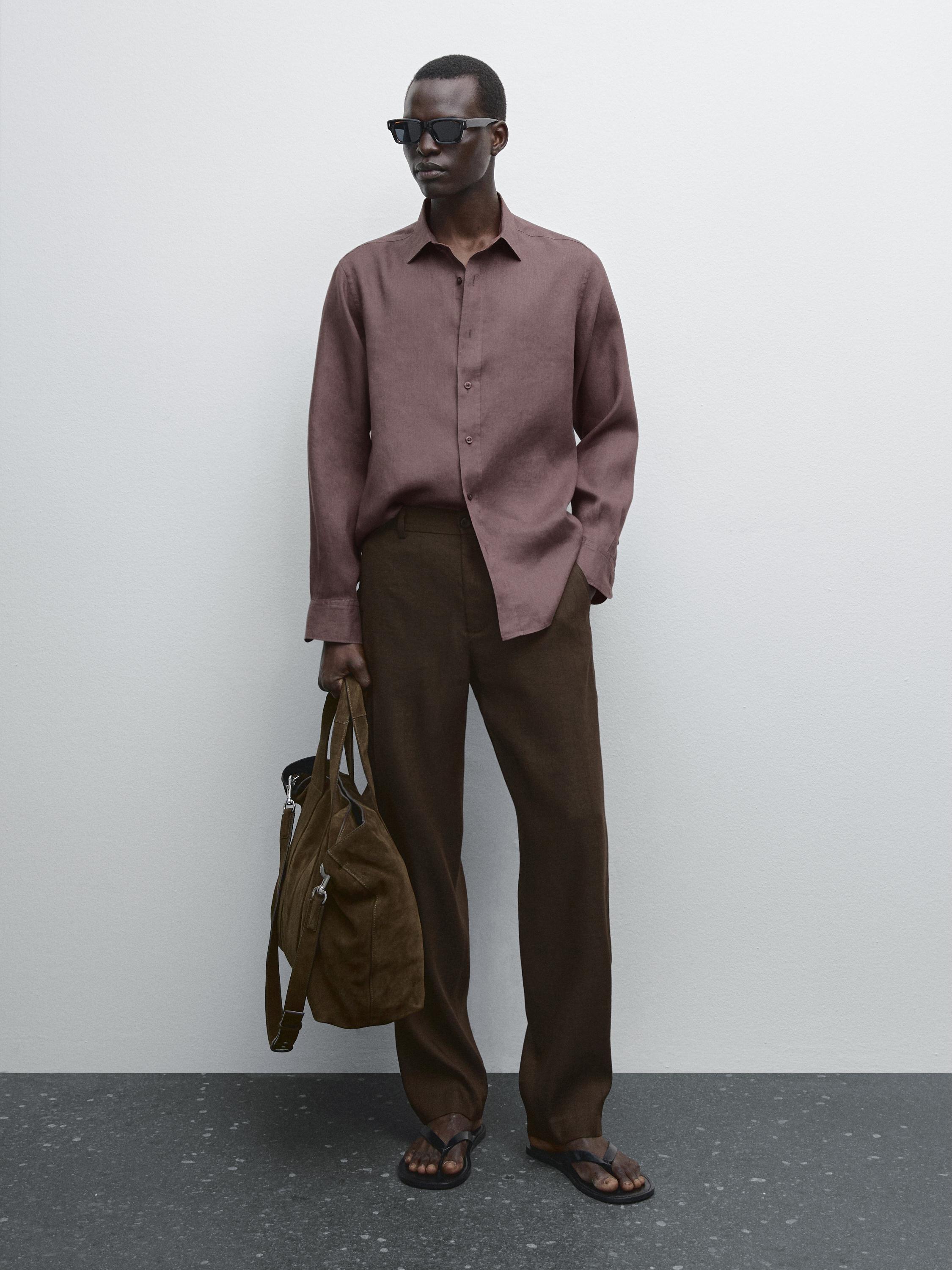 Slim fit shirt 100% linen